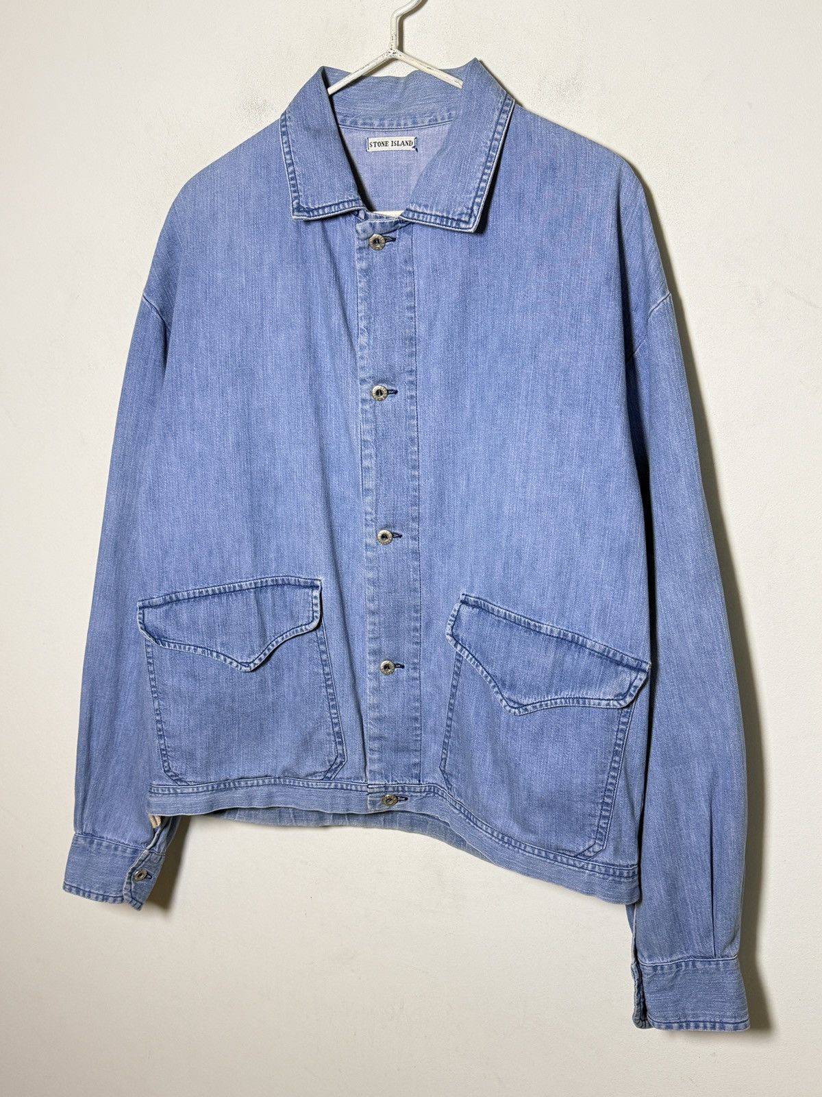 Stone Island Stone Island Marina denim jacket reflective logo 80s Size US L / EU 52-54 / 3 - 5 Thumbnail