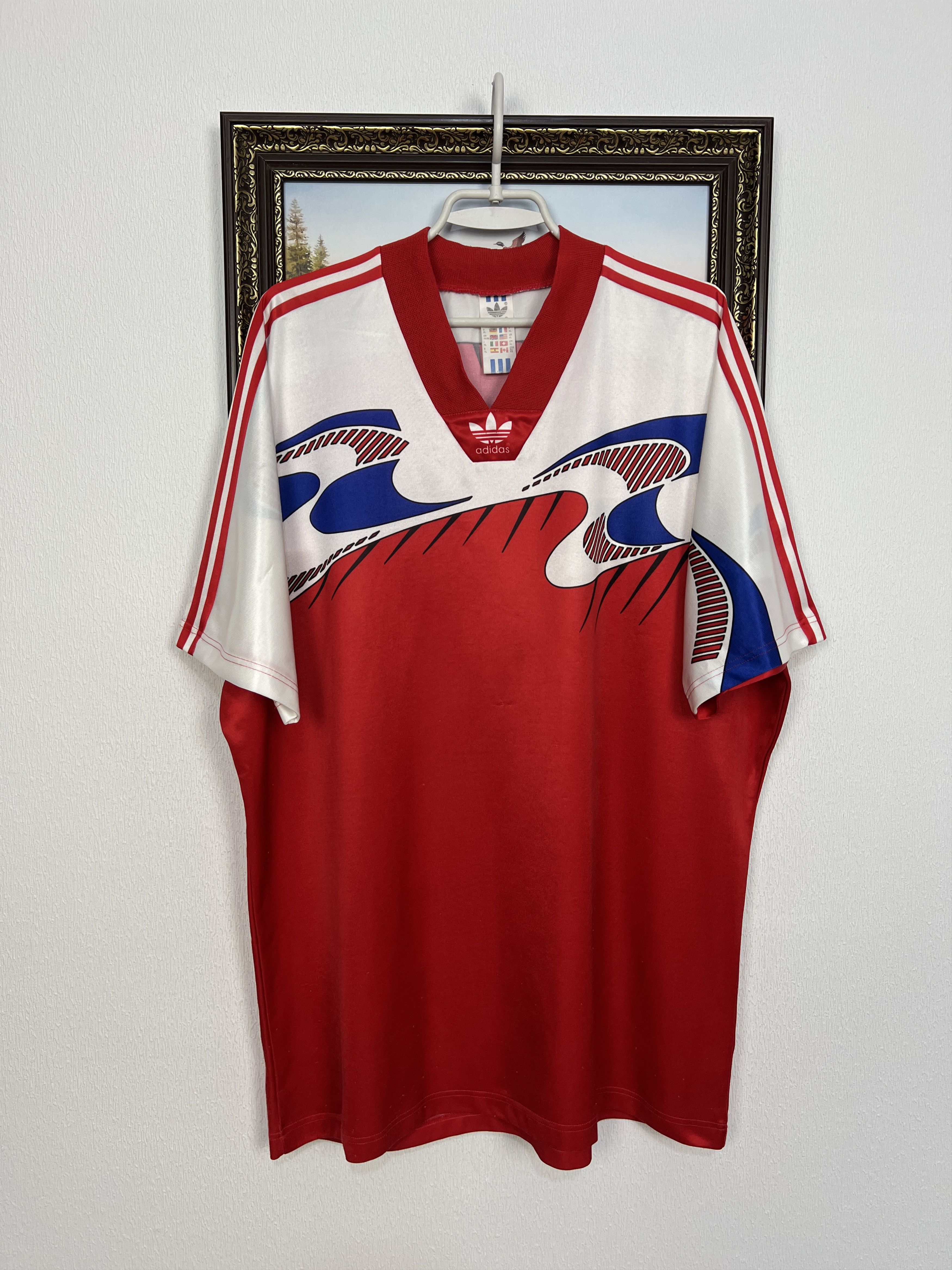 Adidas Vintage 90's Football Template Shirt Soccer Jersey Trikot Size US L / EU 52-54 / 3 - 1 Thumbnail