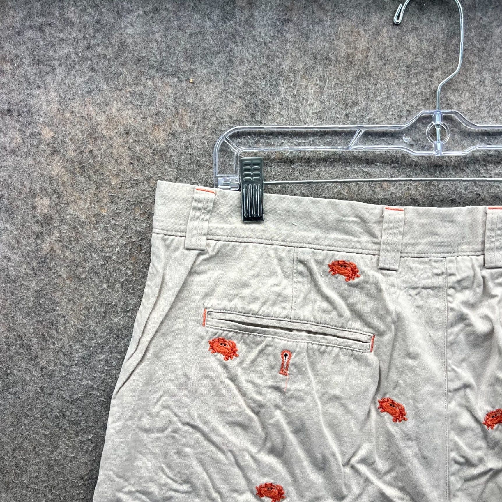 J.McLaughlin J.McLaughlin Shorts Men 36 Beige Embroidered Cotton Chino Preppy Tan Chino Shortes Short Mens Beige 36 Embroidered Crab Size US 36 / EU 52 - 5 Thumbnail