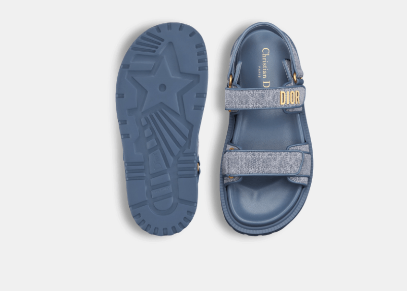 Dior o1w1db10126 KCO141 Sandals in Denim Blue Size US 12 / IT 42 - 4 Thumbnail