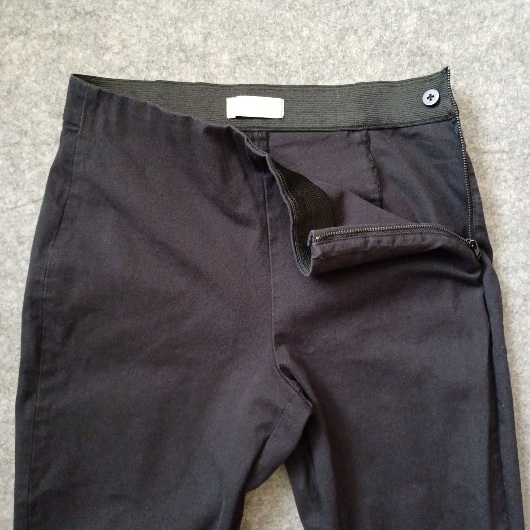 Everlane Everlane Pants Womens 6 Black Tapered Side Zip Career Work Stretchy Cotton Blend Slim Ankle Modern Womens Size 28" / US 6 / IT 42 - 6 Thumbnail