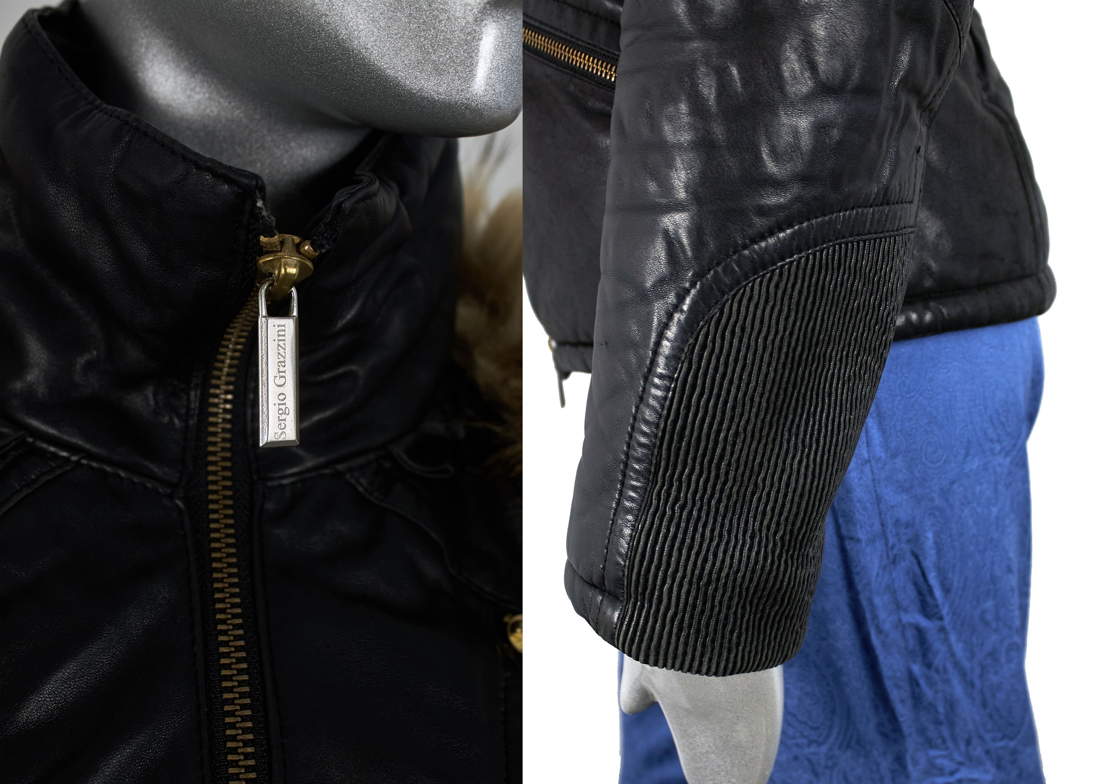 Other Y2K Italian leather down jacket Sergio Grazzini puffer Size S / US 4 / IT 40 - 11 Thumbnail
