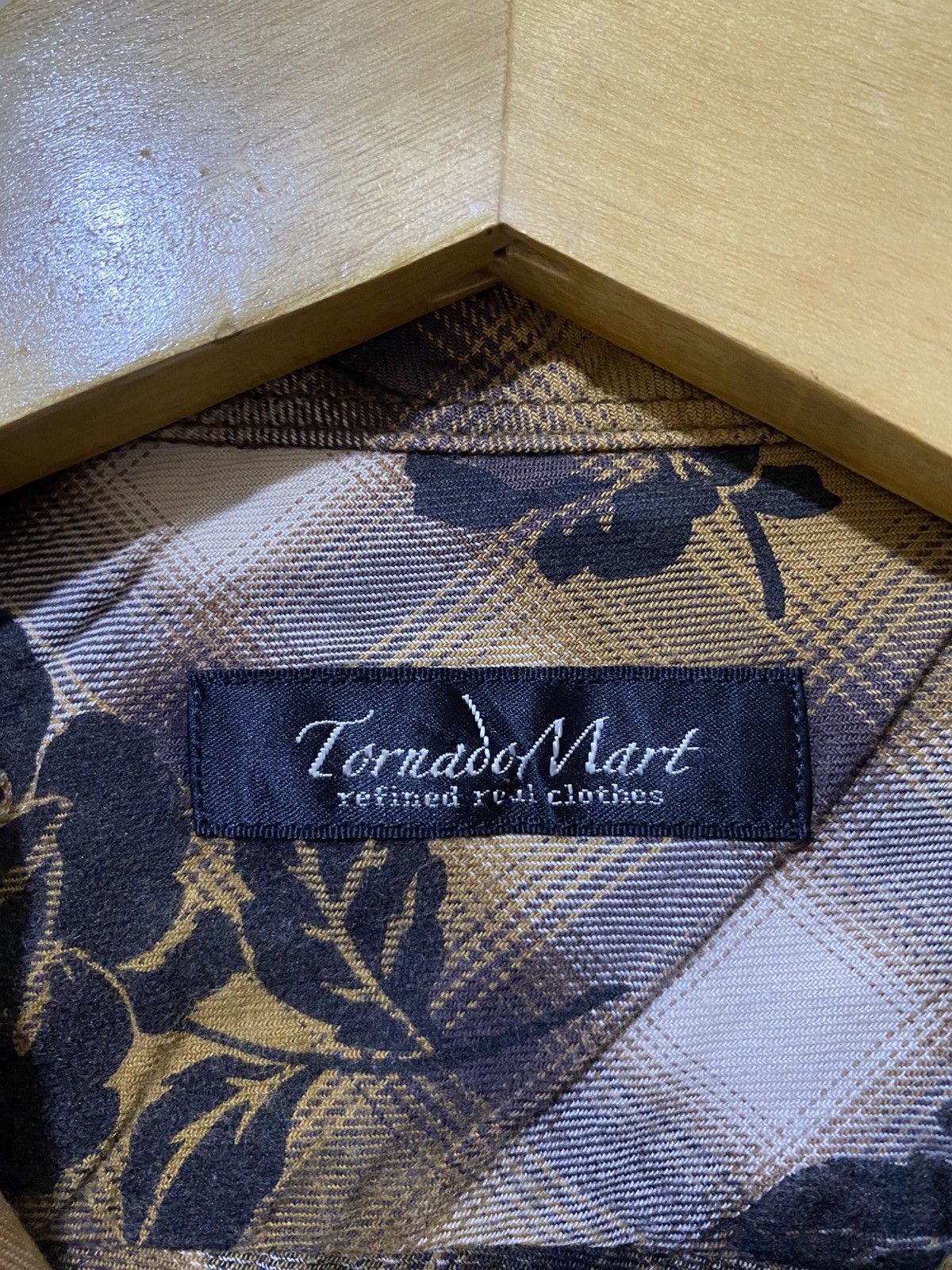Le Grande Bleu (L.G.B.) Vintage Tornado Mart Floral Checkered Button Shirt Size US M / EU 48-50 / 2 - 5 Thumbnail