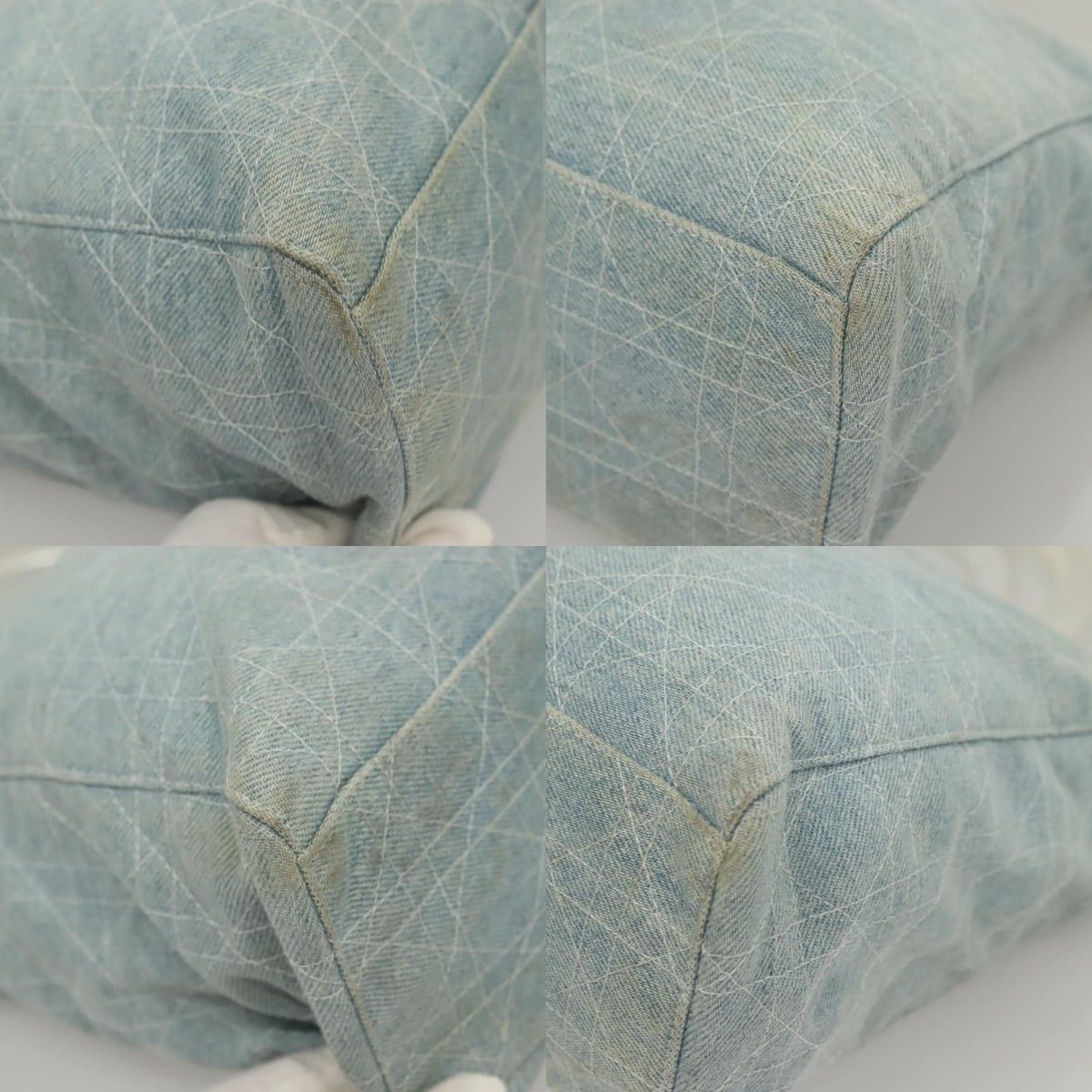 Dior DIOR Canage Hand Bag Denim Light Blue Silver Size ONE SIZE - 10 Thumbnail