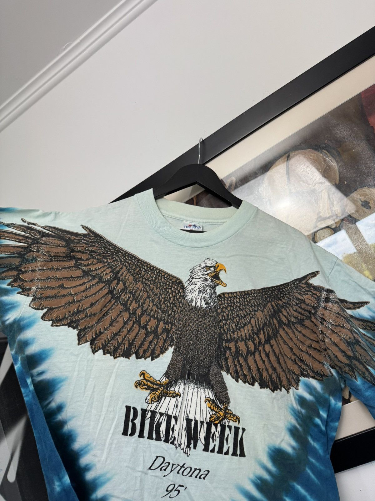 Vintage Vintage 90s Single Stitch Bike Week Daytona Eagle Tie Dye Size US XL / EU 56 / 4 - 3 Thumbnail