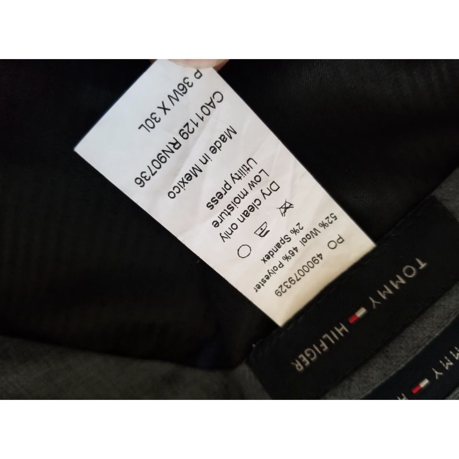 Tommy Hilfiger Tommy Hilfiger Pants Dress Wool 36x30 Navy Blue Stretch Regular Mens Size US 36 / EU 52 - 6 Thumbnail
