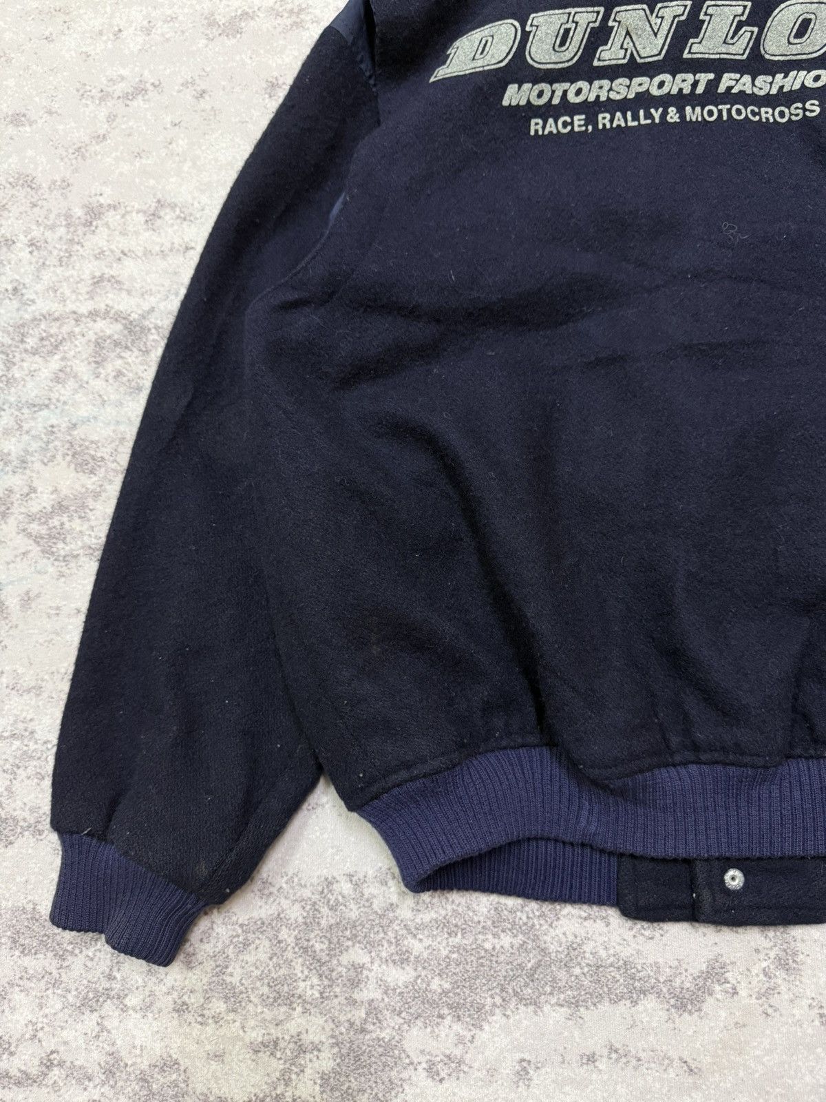 Dunlop Vintage 90s Dunlop Motorsports Fashion Wool Varsity Jacket Size US S / EU 44-46 / 1 - 14 Thumbnail