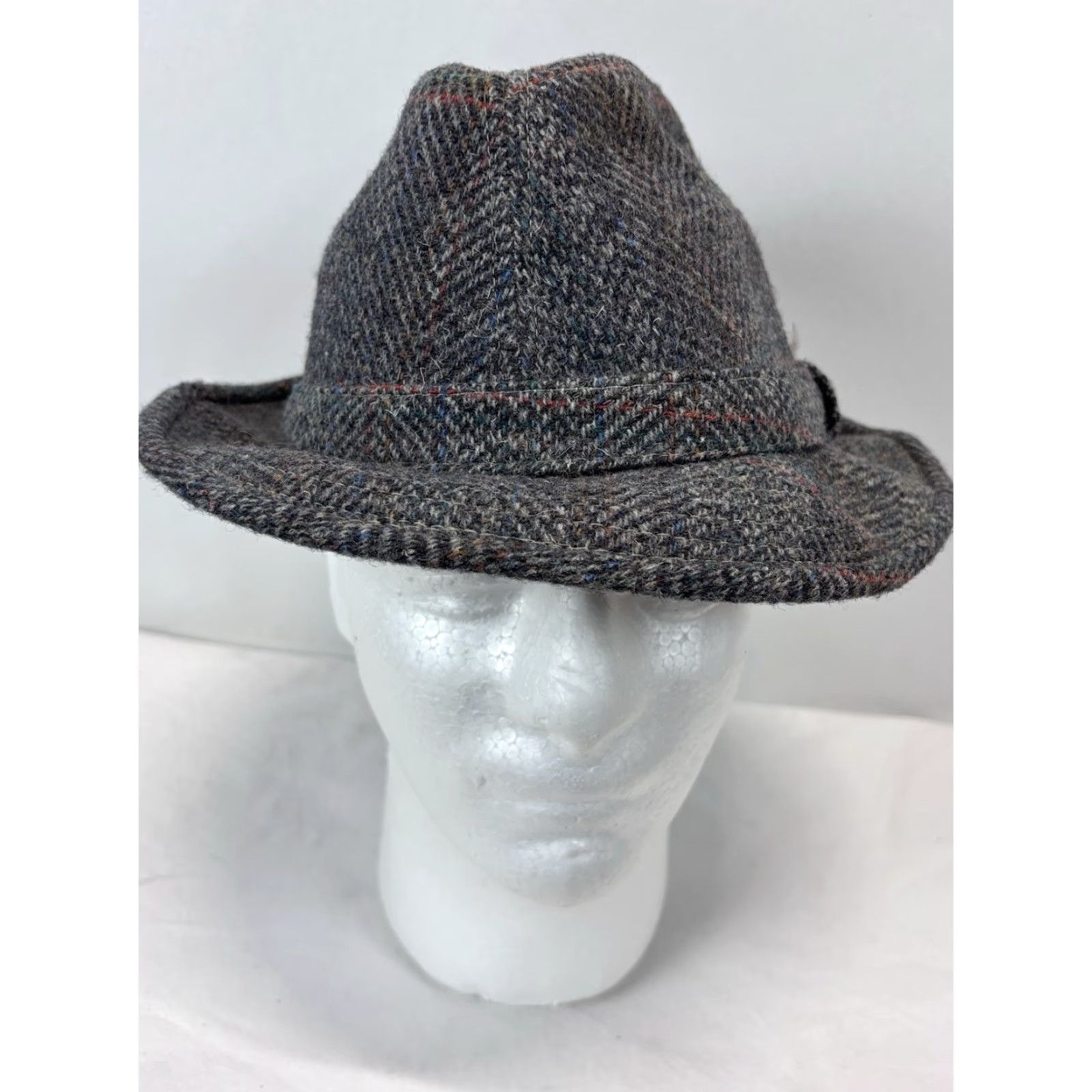 Vintage VINTAGE HaT Fedora Hat 100% Wool Gray Size 7 1/8 United States Read Size ONE SIZE - 2 Thumbnail