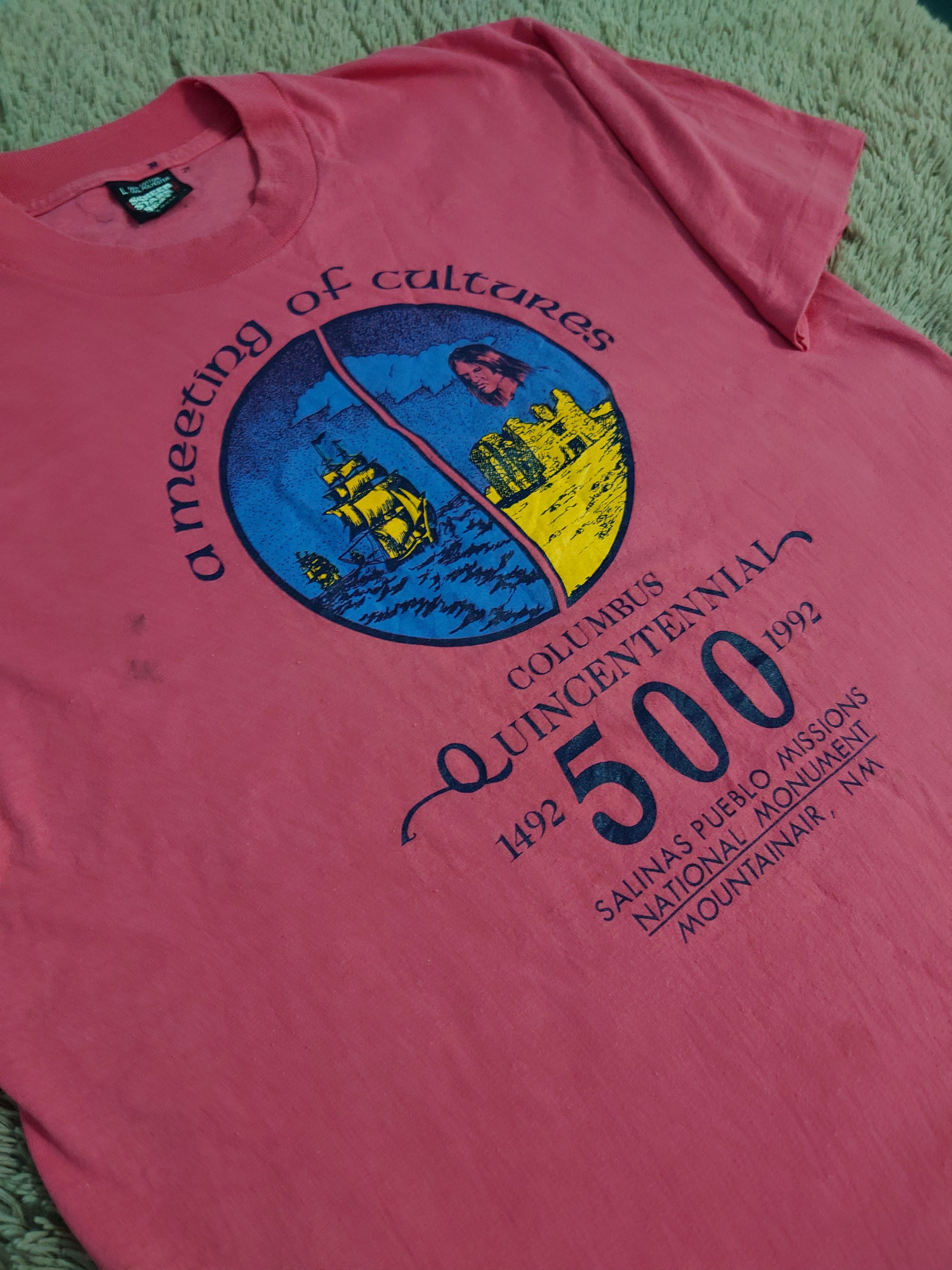 Vintage Vintage 90s Screen Stars Best 50/50 COLUMBUS QUINCENTENNIAL Size US L / EU 52-54 / 3 - 4 Thumbnail