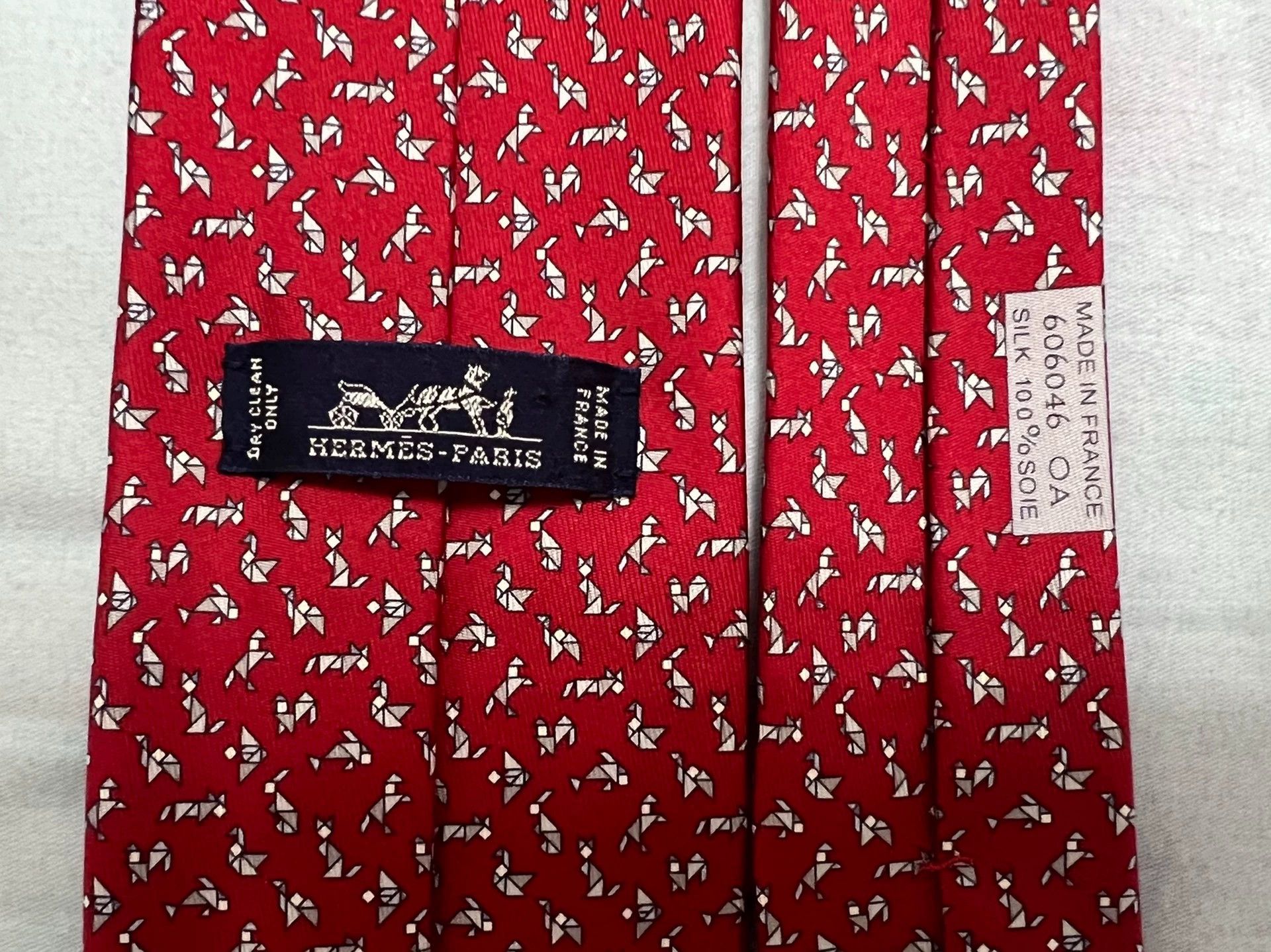 Hermes Hermes 100% Silk Men's Tie Color as Shown Size ONE SIZE - 5 Thumbnail