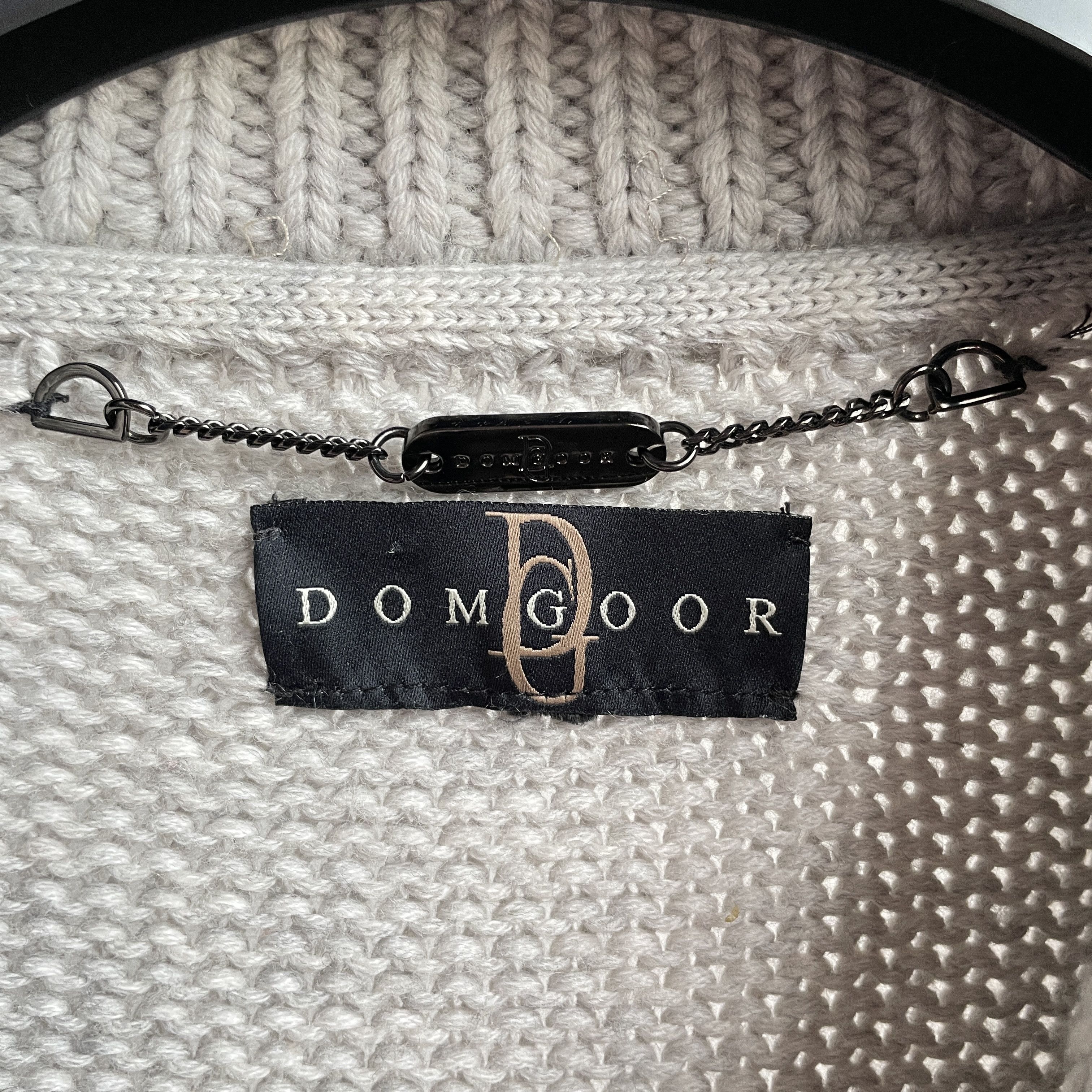 Designer Dom Goor Womens Chunky Cable Knit Cashmere/Wool Cardigan Size L / US 10 / IT 46 - 8 Thumbnail