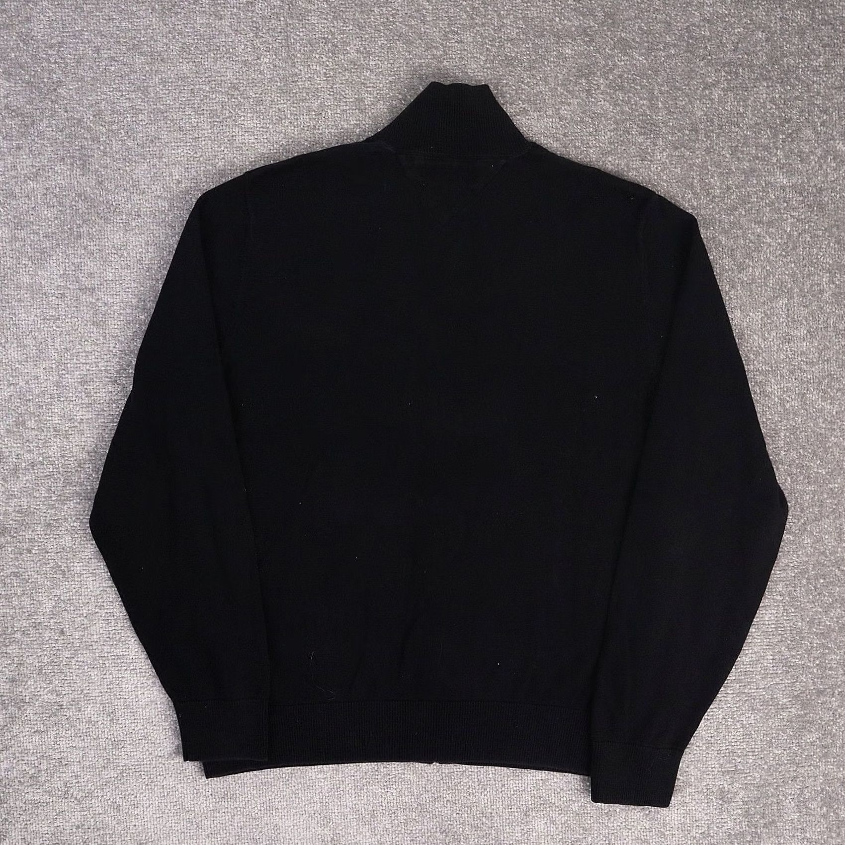 Tommy Hilfiger Tommy Hilfiger Sweater Collared Black Long Sleeve Knit Medium Flag Logo Mens Size US M / EU 48-50 / 2 - 2 Thumbnail