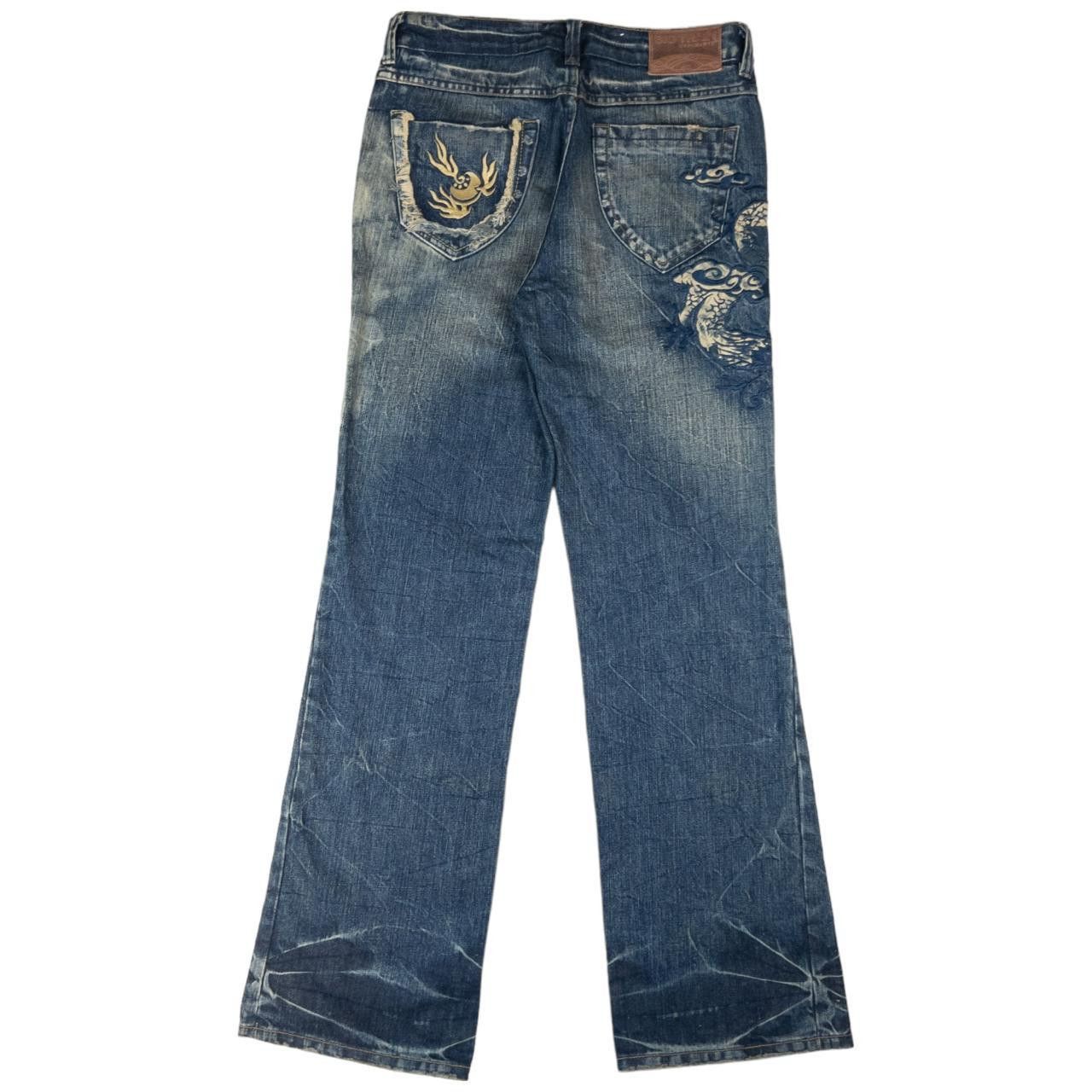 Other Vintage Big Train Japanese Embroidered Denim Jeans Size W31 Size US 31 - 2 Thumbnail