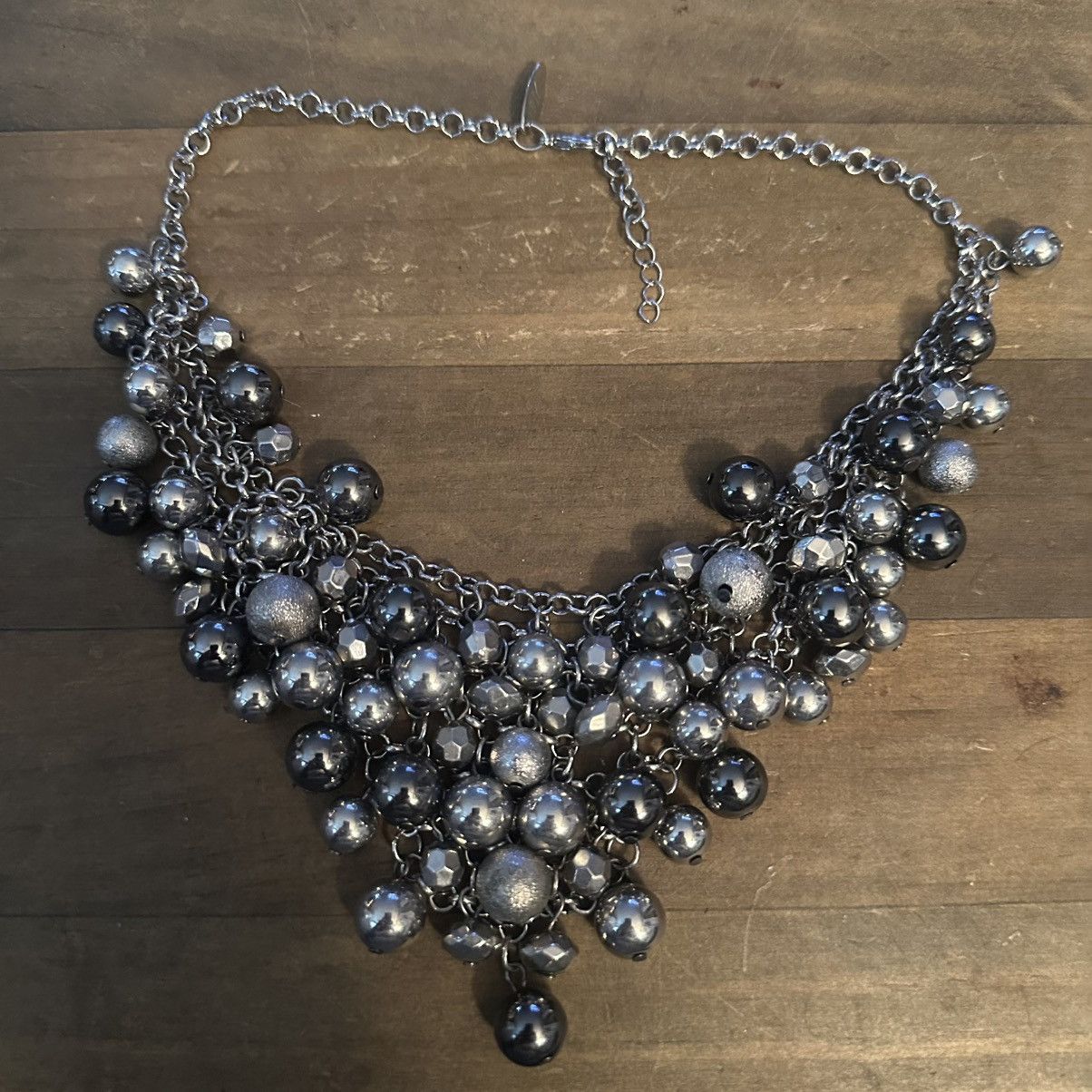Other NY Collection silver tone cluster bead bib necklace Size ONE SIZE - 2 Thumbnail