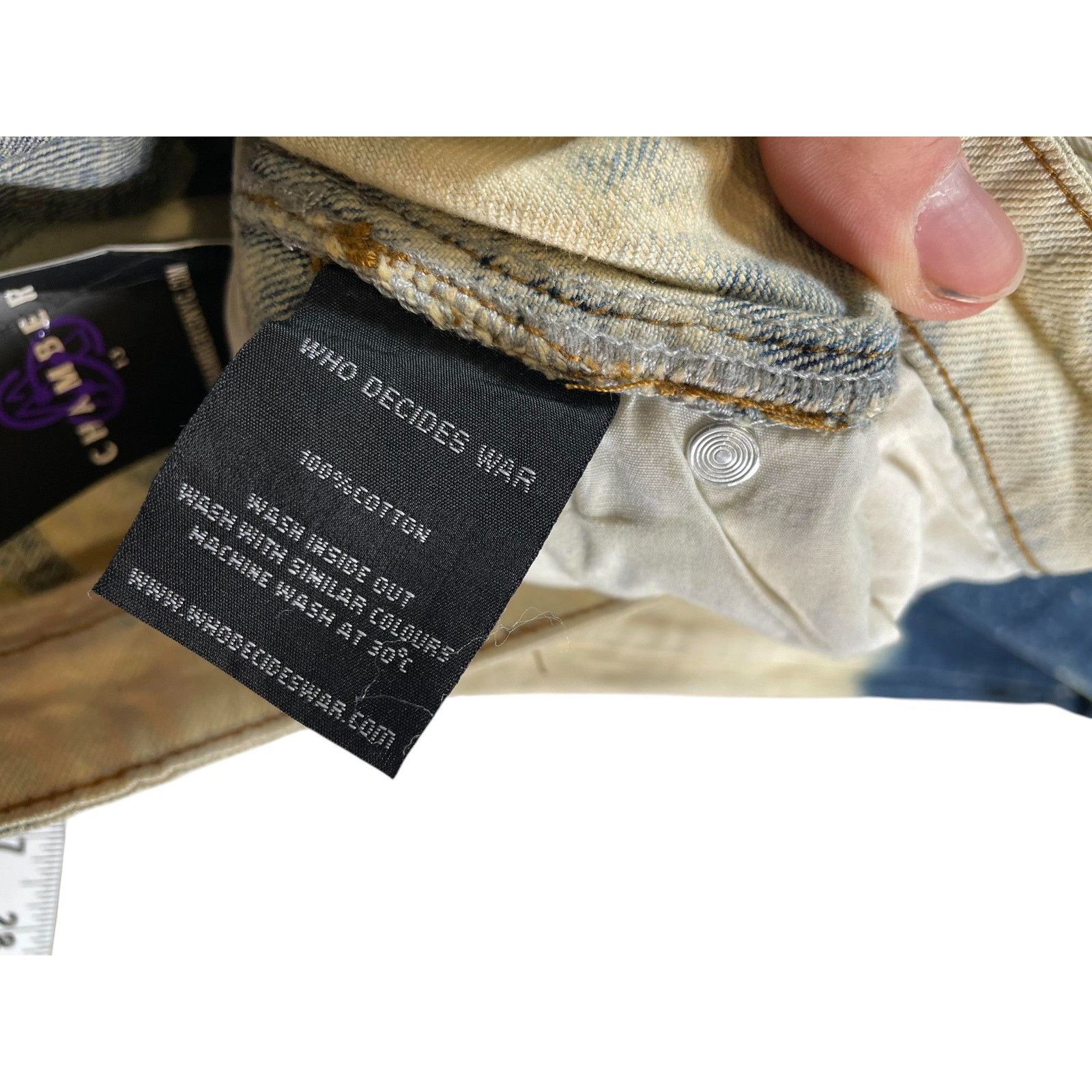 Who Decides War Who Decides War Acid Wash & Blue Plain Jeans Size US 30 / EU 46 - 4 Thumbnail