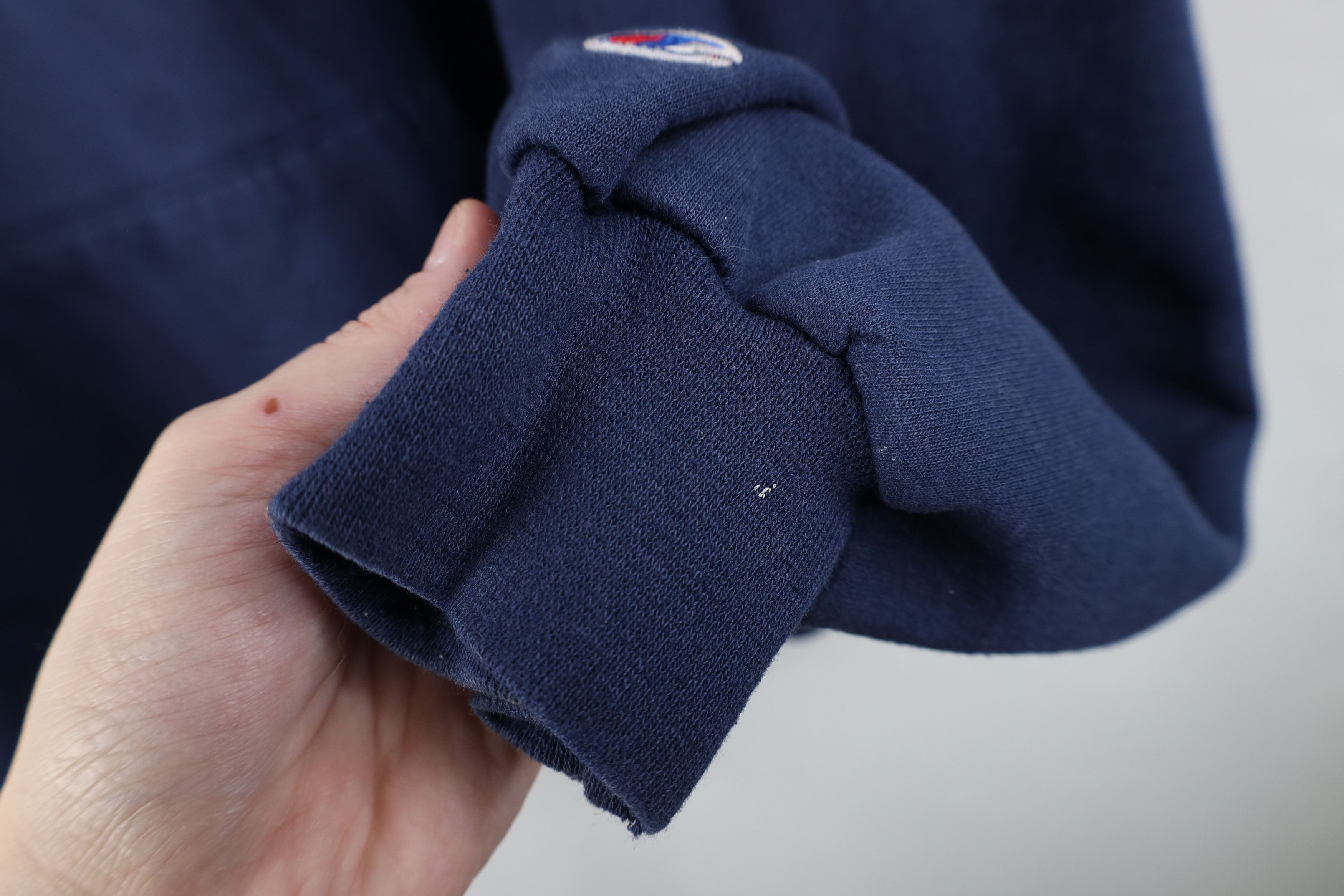 Champion Vintage 90s Champion Spell Out Hoodie Sweatshirt Navy Blue Size US XXL / EU 58 / 5 - 10 Thumbnail