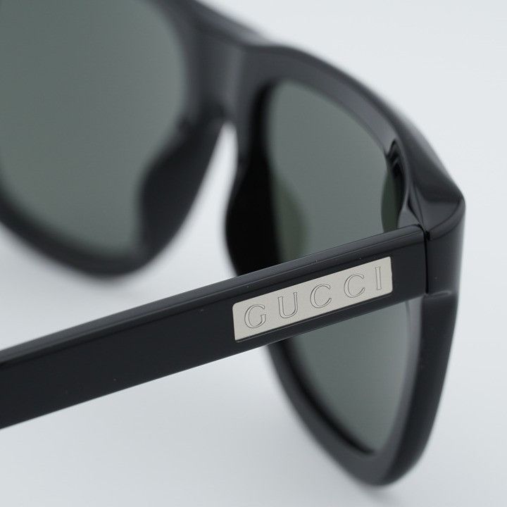 Gucci Gucci GG2077S 001 Sunglasses Black Square Frame, Grey Lenses Size ONE SIZE - 6 Thumbnail