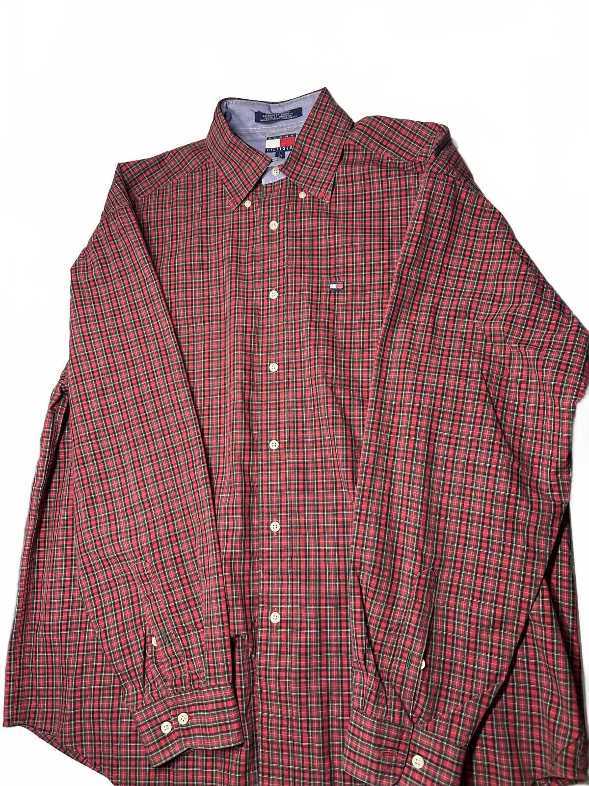 Tommy Hilfiger Tommy Hilfiger Red Checked Long Sleeve Shirt Size US L / EU 52-54 / 3 - 4 Thumbnail