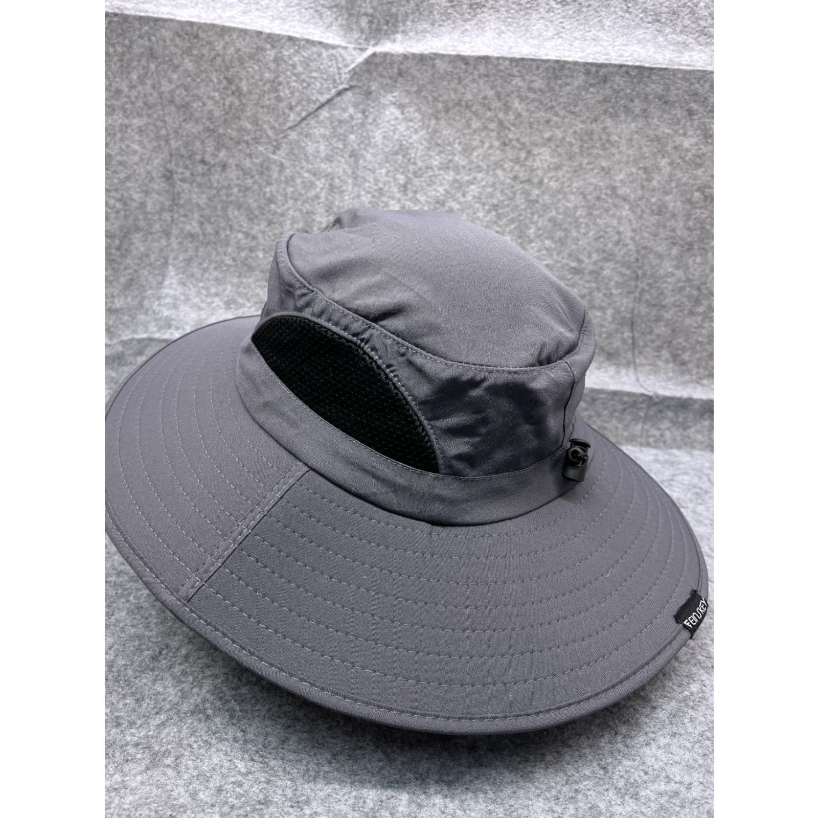 Vintage Einskey Sun Bucket Hat Adult One Size Gray Knit 100% Polyester Camp Outdoors Size ONE SIZE - 5 Thumbnail