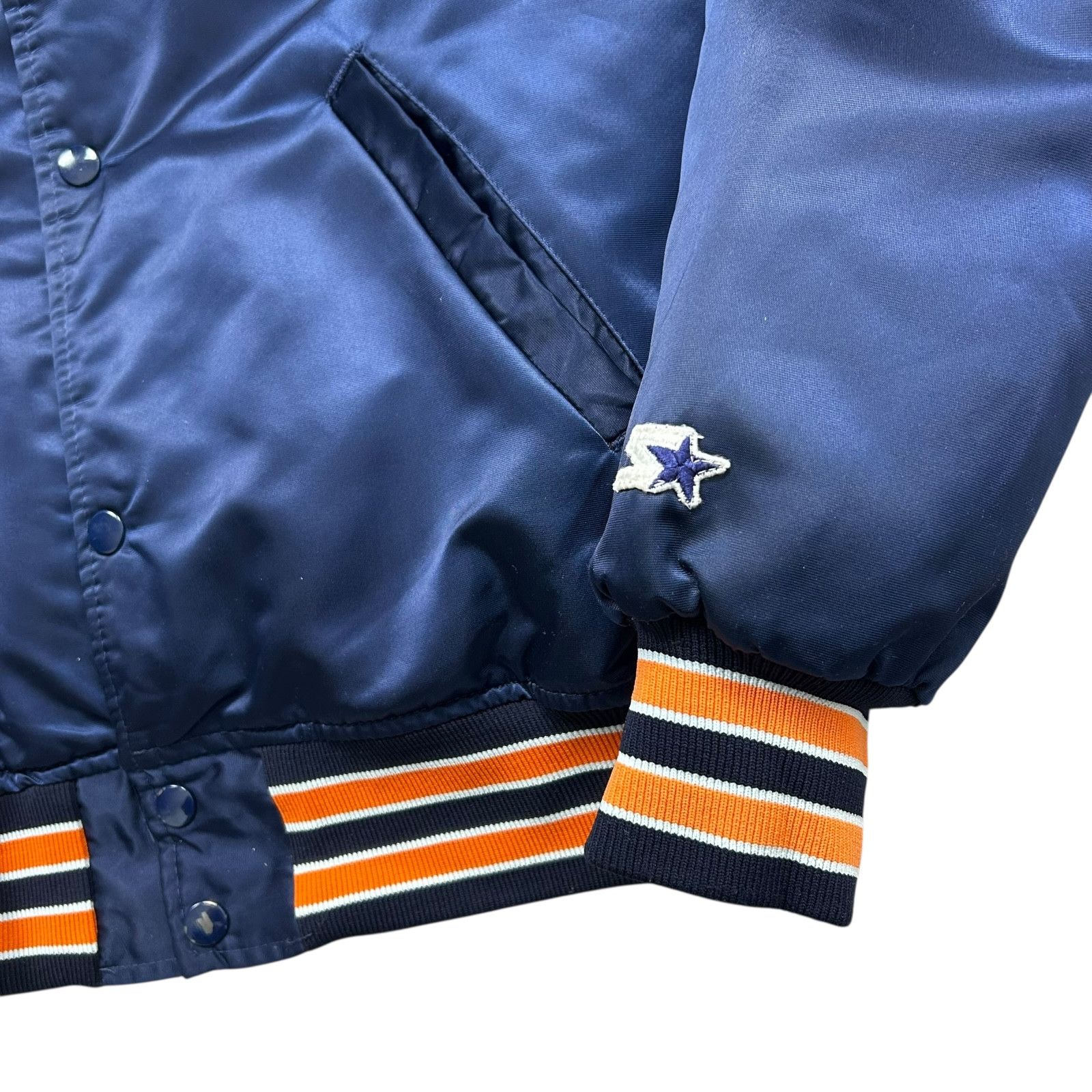 MLB VTG 90s MLB DETROIT TIGERS STARTER SATIN BOMBER JACKET M Size US M / EU 48-50 / 2 - 4 Thumbnail