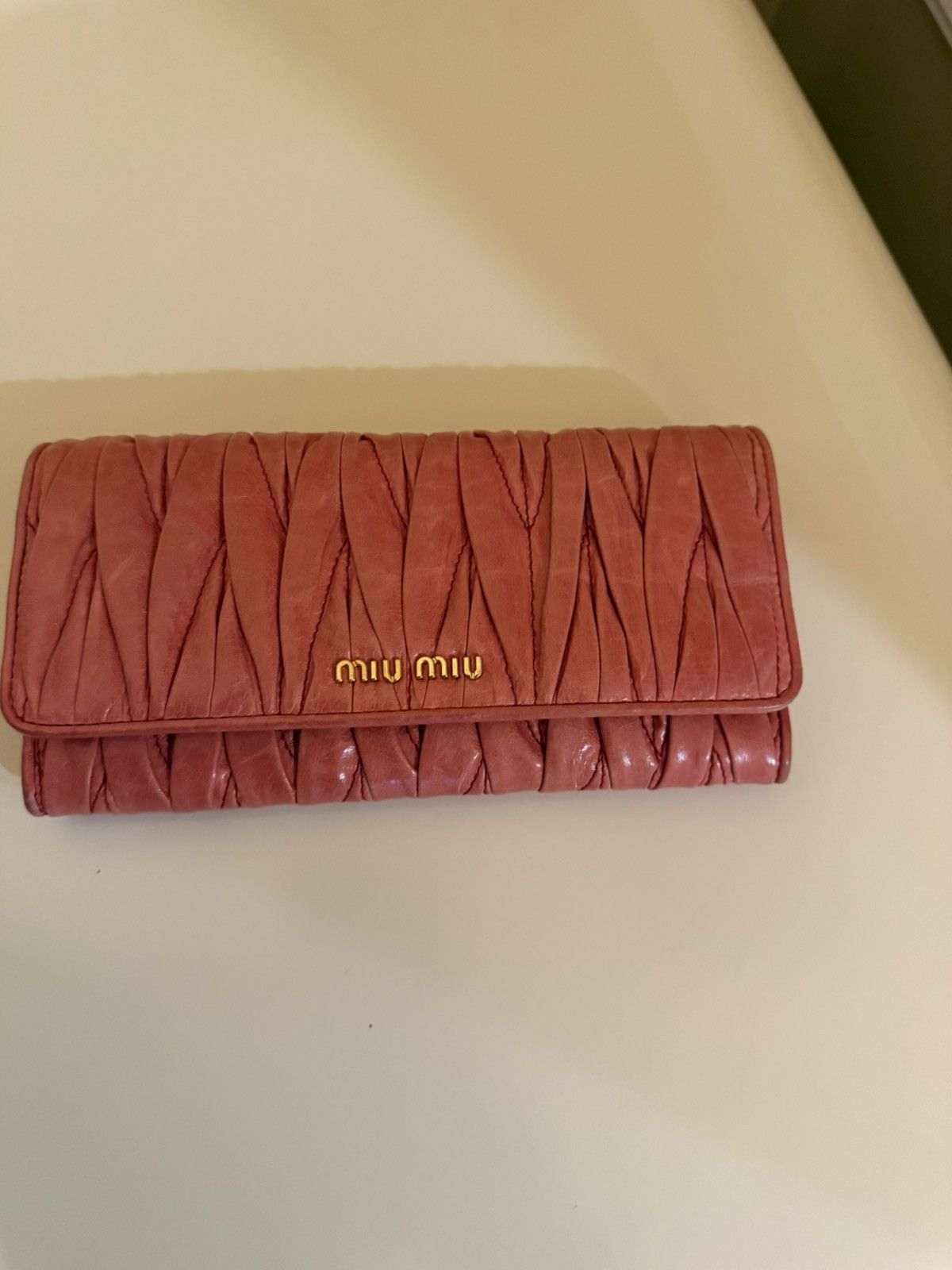 Other Pink Mui Mui Matelasse Leather Wallet Size ONE SIZE - 1 Thumbnail