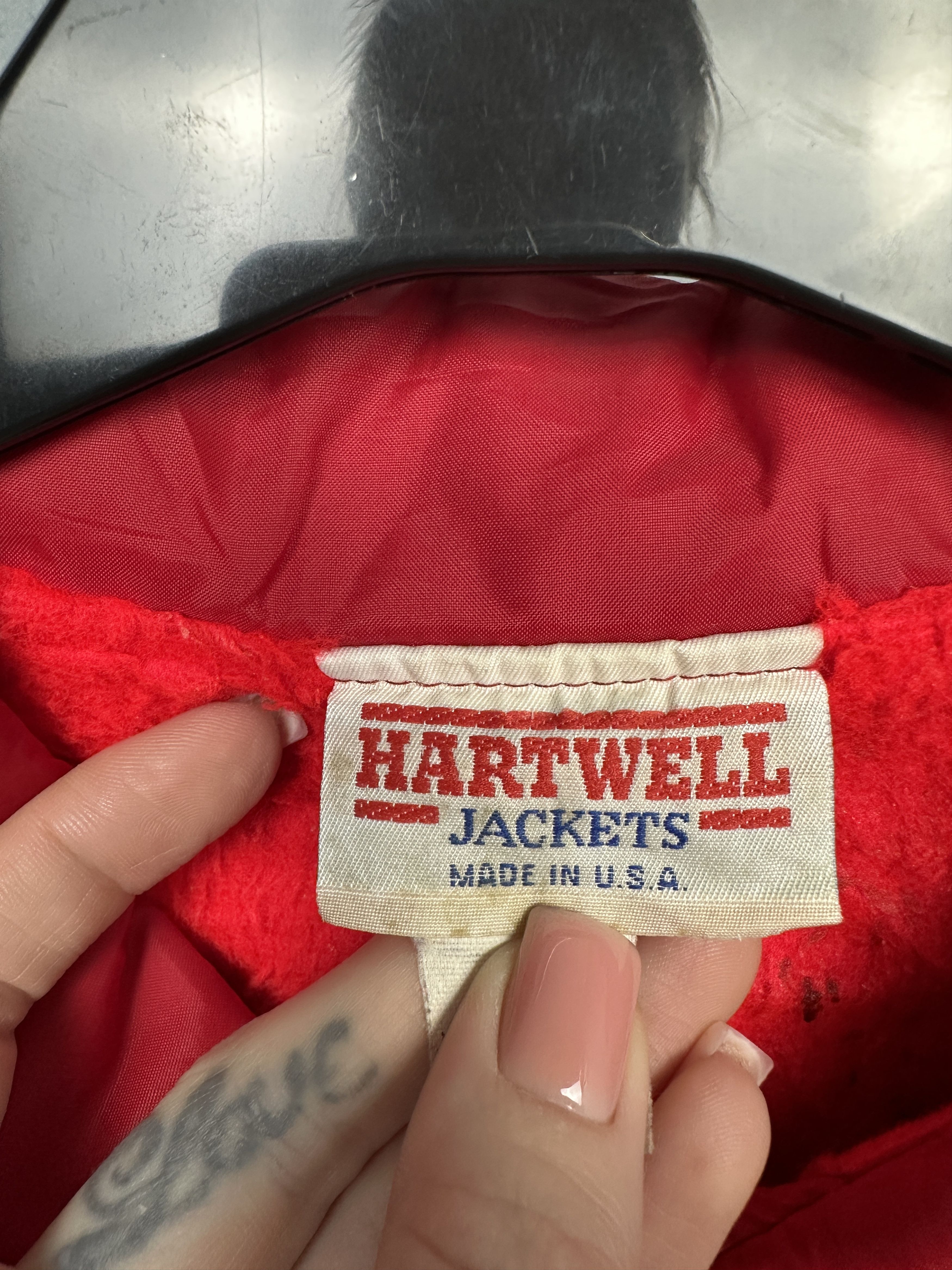 Vintage Hartwell 90s Vintage Mens Satin Jacket Made In USA Size US L / EU 52-54 / 3 - 4 Thumbnail