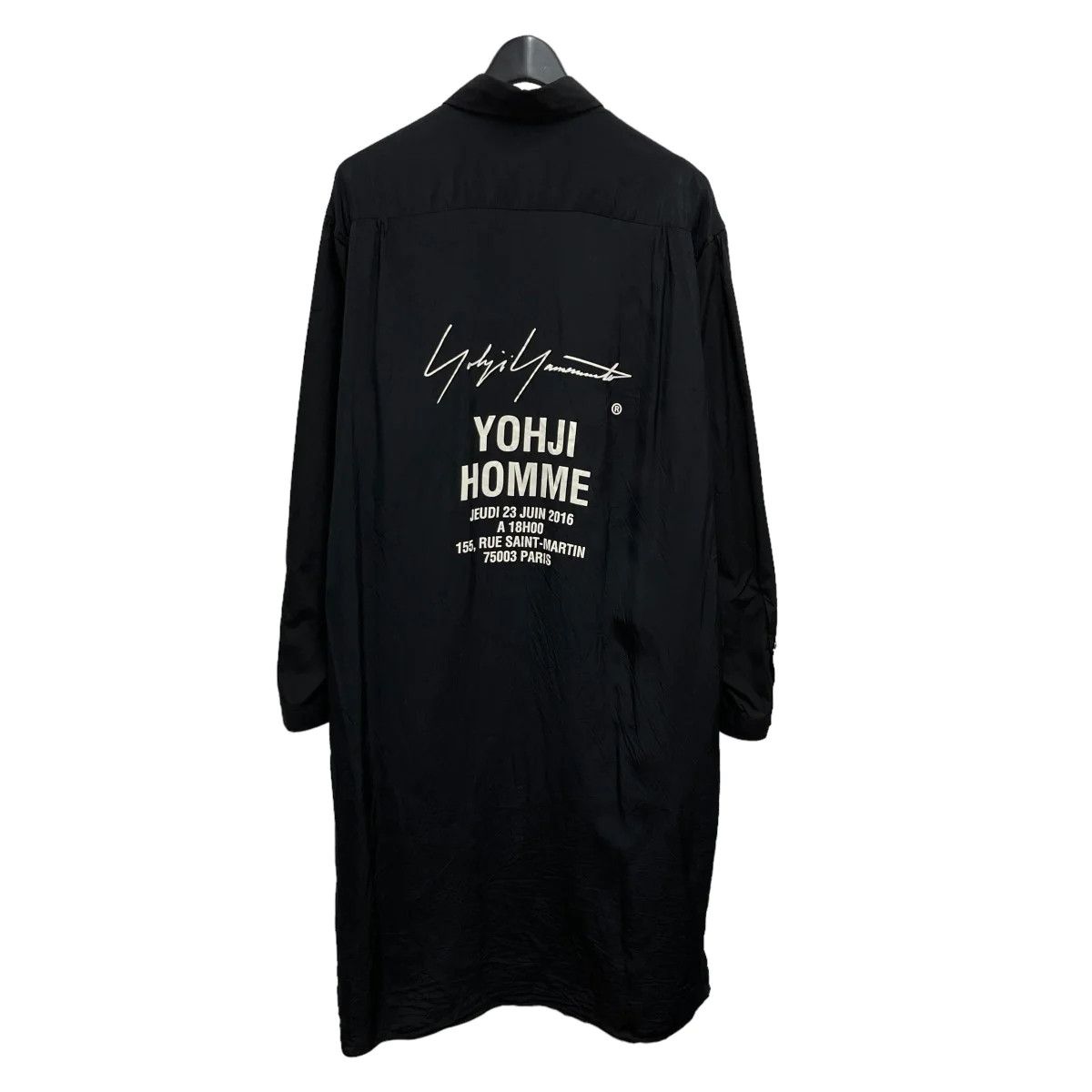 image of Yohji Yamamoto Pour Homme 18Ss Cupra Staff Shirt in Black, Men's (Size Large)