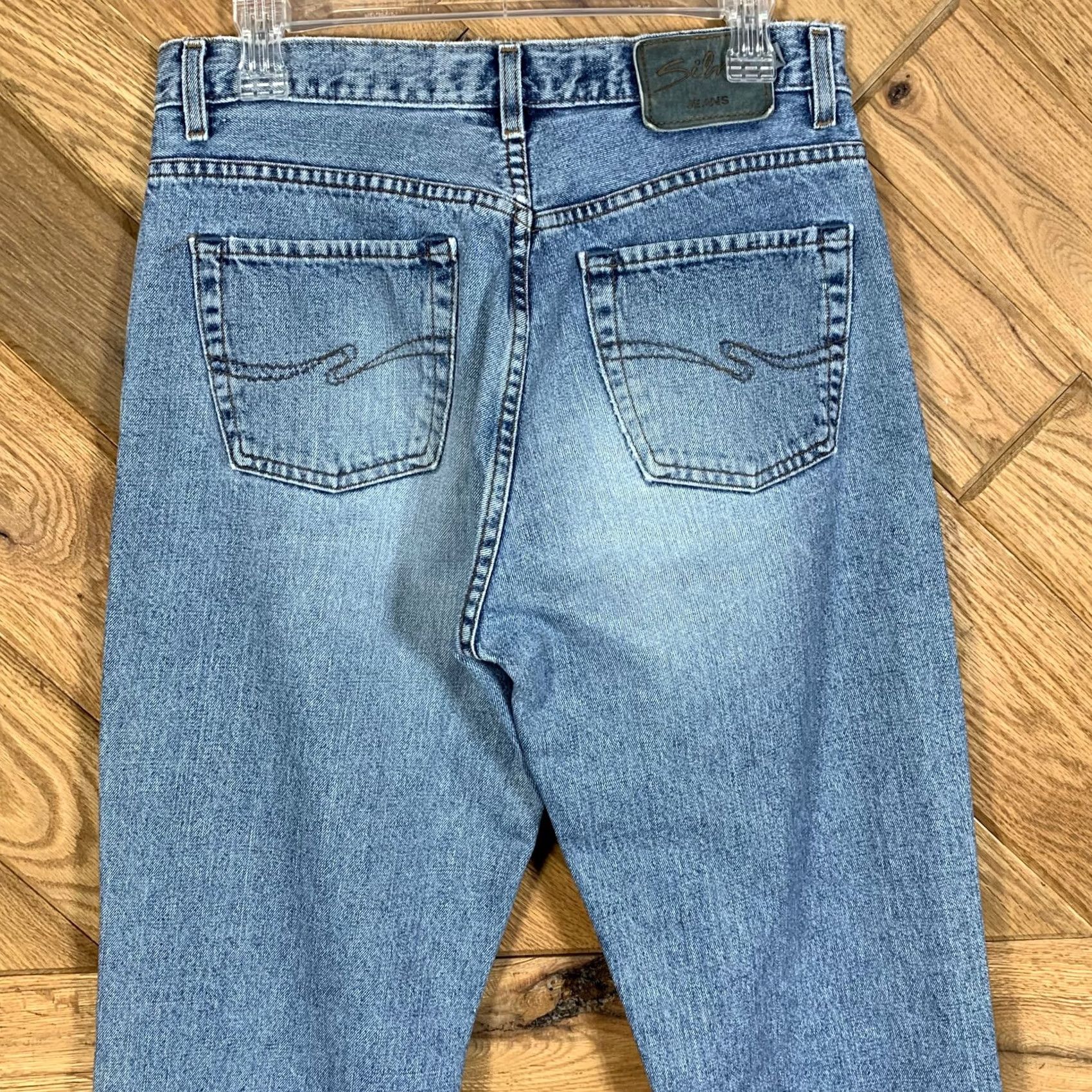 Silver Jeans Co. VINTAGE Silver Jeans Jeans Distressed 31x34 Blue Denim Straight Mens 32 Inseam 31 Waist Regular Size US 31 - 6 Thumbnail