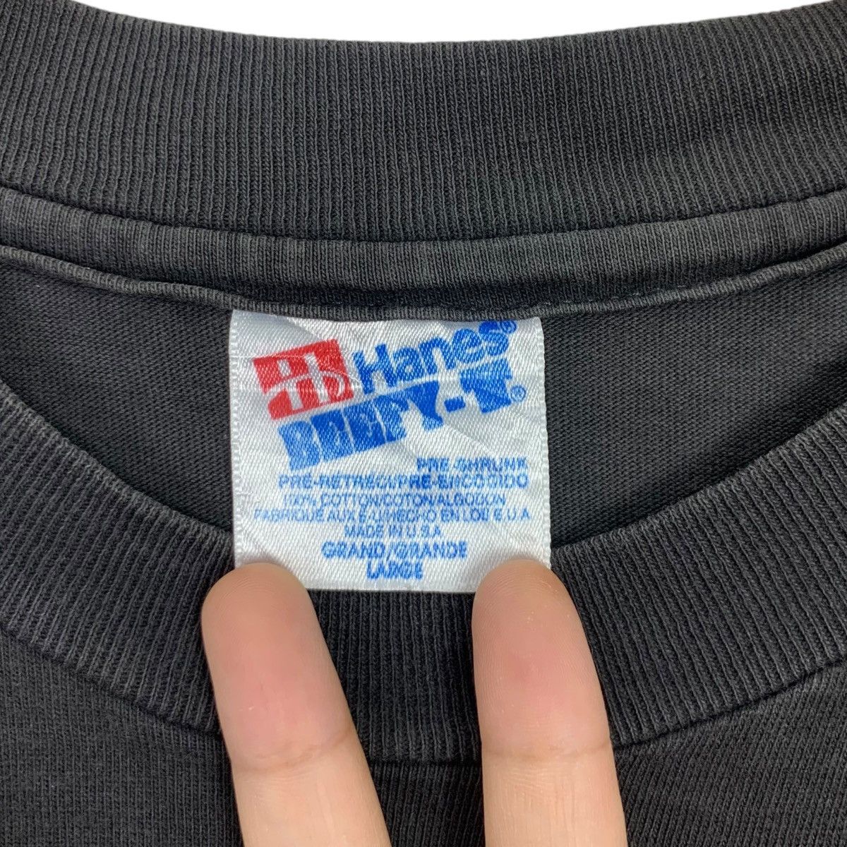 Hanes Vintage 80’ HANES SINCE 1901 Made In USA Pocket Tee Shirt Size US L / EU 52-54 / 3 - 5 Thumbnail