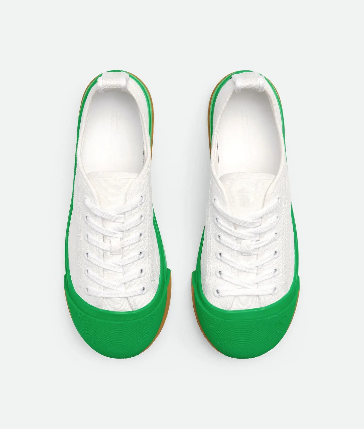 Bottega Veneta o1lf3ng10525 Vulcan Low-Top Sneakers in White/Green Size US 7 / EU 40 - 4 Thumbnail