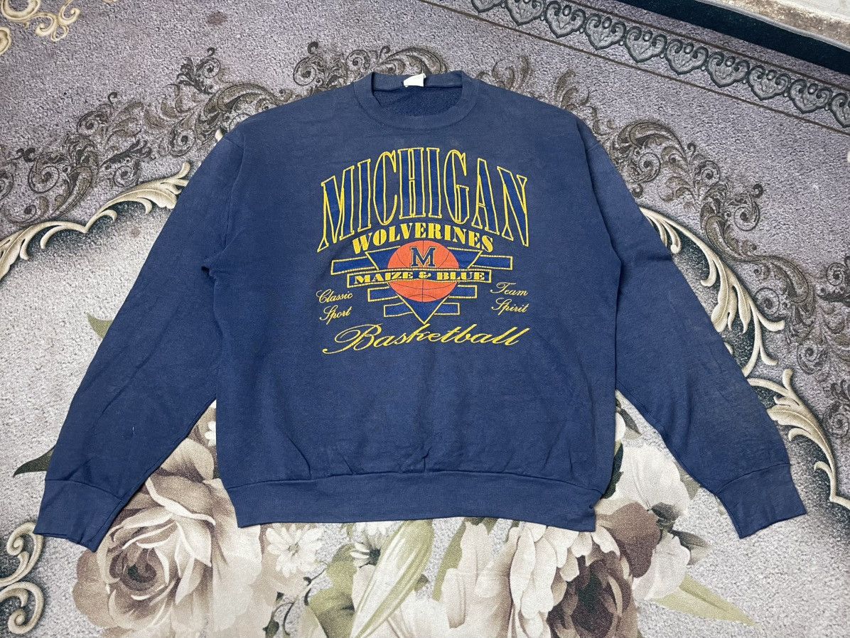 Fruit Of The Loom Vintage Michigan Wolverines Basketball Size US XL / EU 56 / 4 - 1 Thumbnail