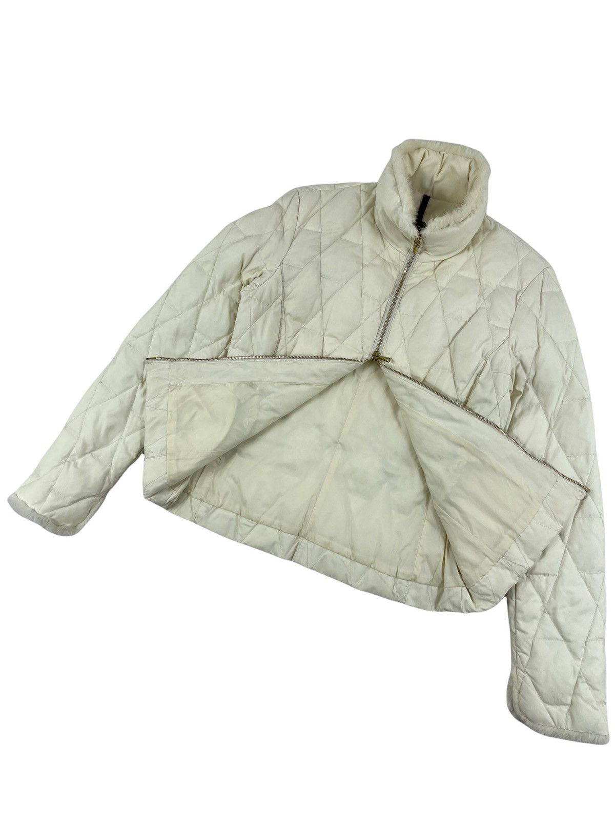 Moncler × Moncler Gamme Bleu RARE VTG MONCLER Multi Logo Fur Neck / Sleeve Puffer Down Jacket Zip Parka Size S / US 4 / IT 40 - 6 Thumbnail