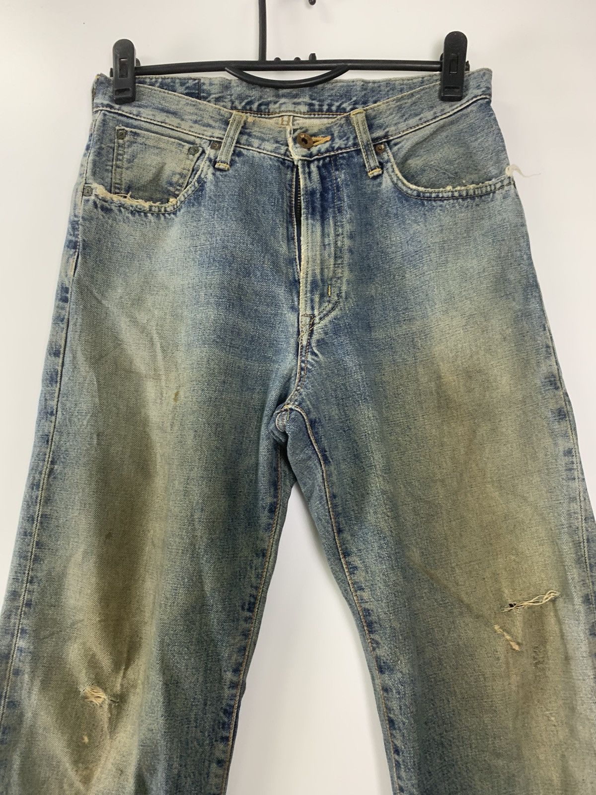 Edwin × Vintage Vintage 90s 505 Edwin distressed denim Size US 30 / EU 46 - 2 Thumbnail
