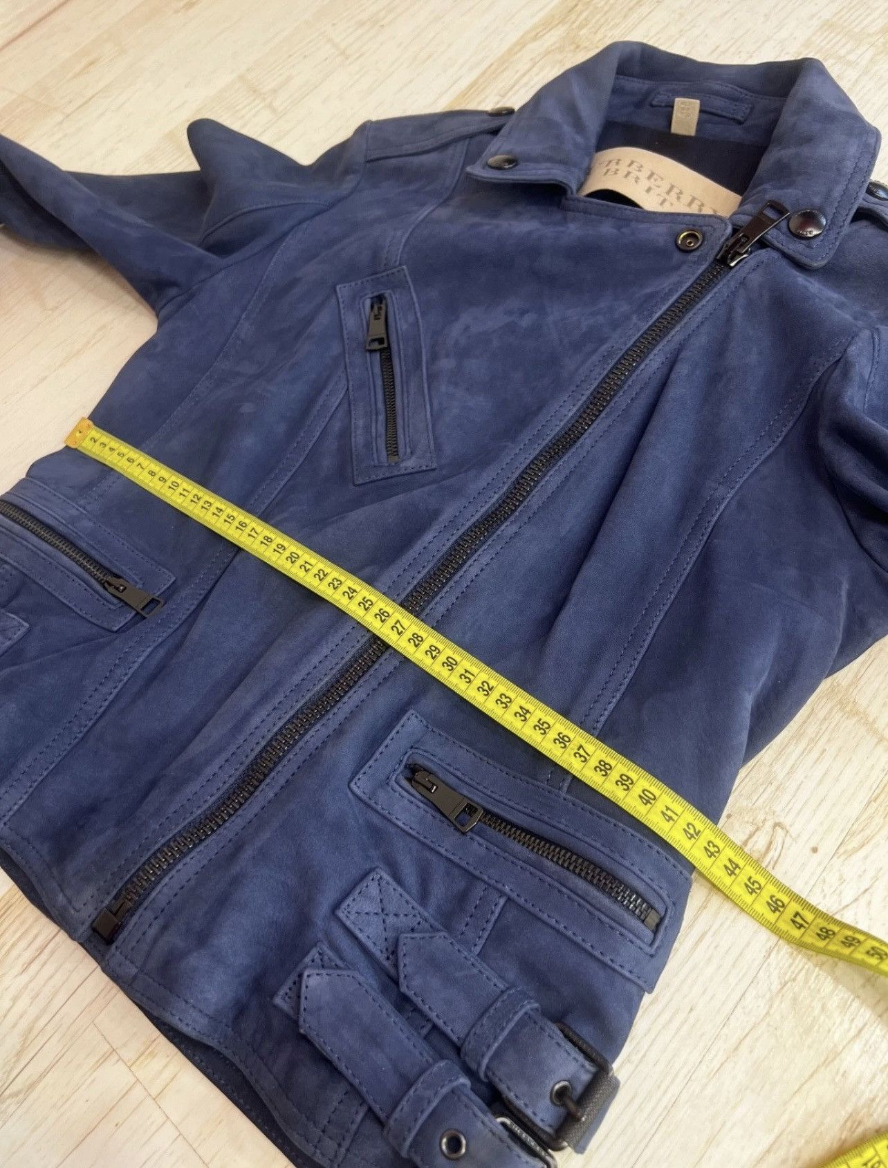 Burberry Burberry Brit Moto Biker Jacket Dark Navy Nappa Size M / US 6-8 / IT 42-44 - 19 Thumbnail