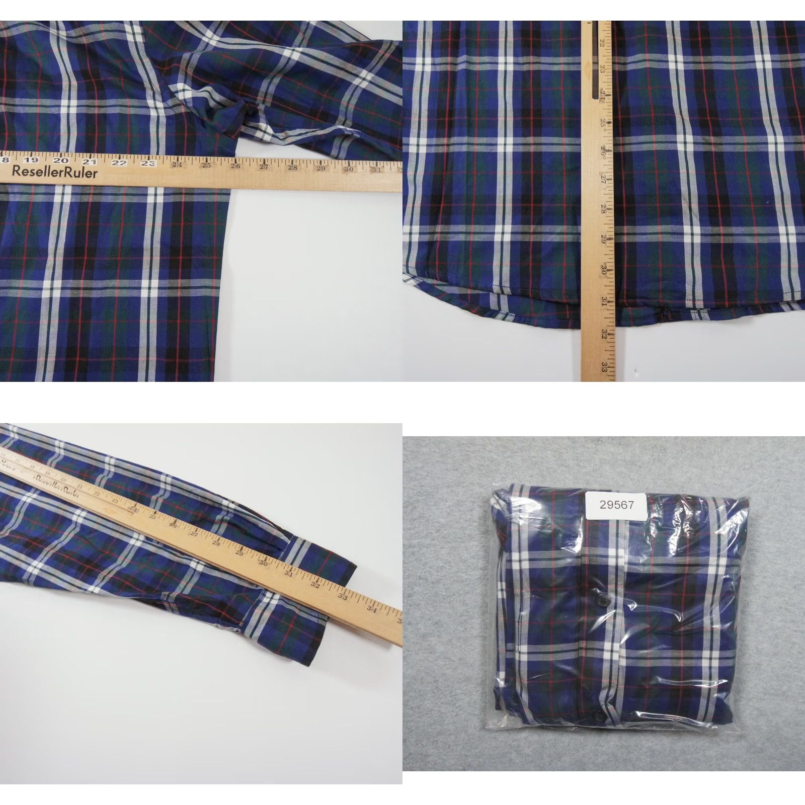 Chaps Chaps Shirt Mens XL Blue Button-Up Long Sleeve Twill Easy Care Work Business NEW - Regular Fit, Button-Front, Collared, Plaid Pattern Size US XL / EU 56 / 4 - 8 Thumbnail