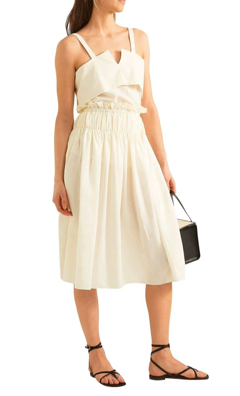 Jil Sander Jil Sander Light yellow pleated dress Size 4XL / US 24-26 - 1 Thumbnail