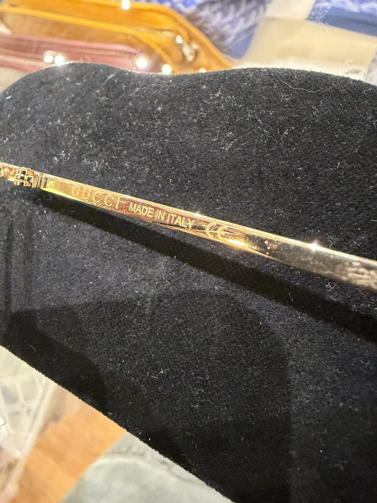 Gucci Gucci Gold Thin Frame Glasses Size ONE SIZE - 5 Thumbnail