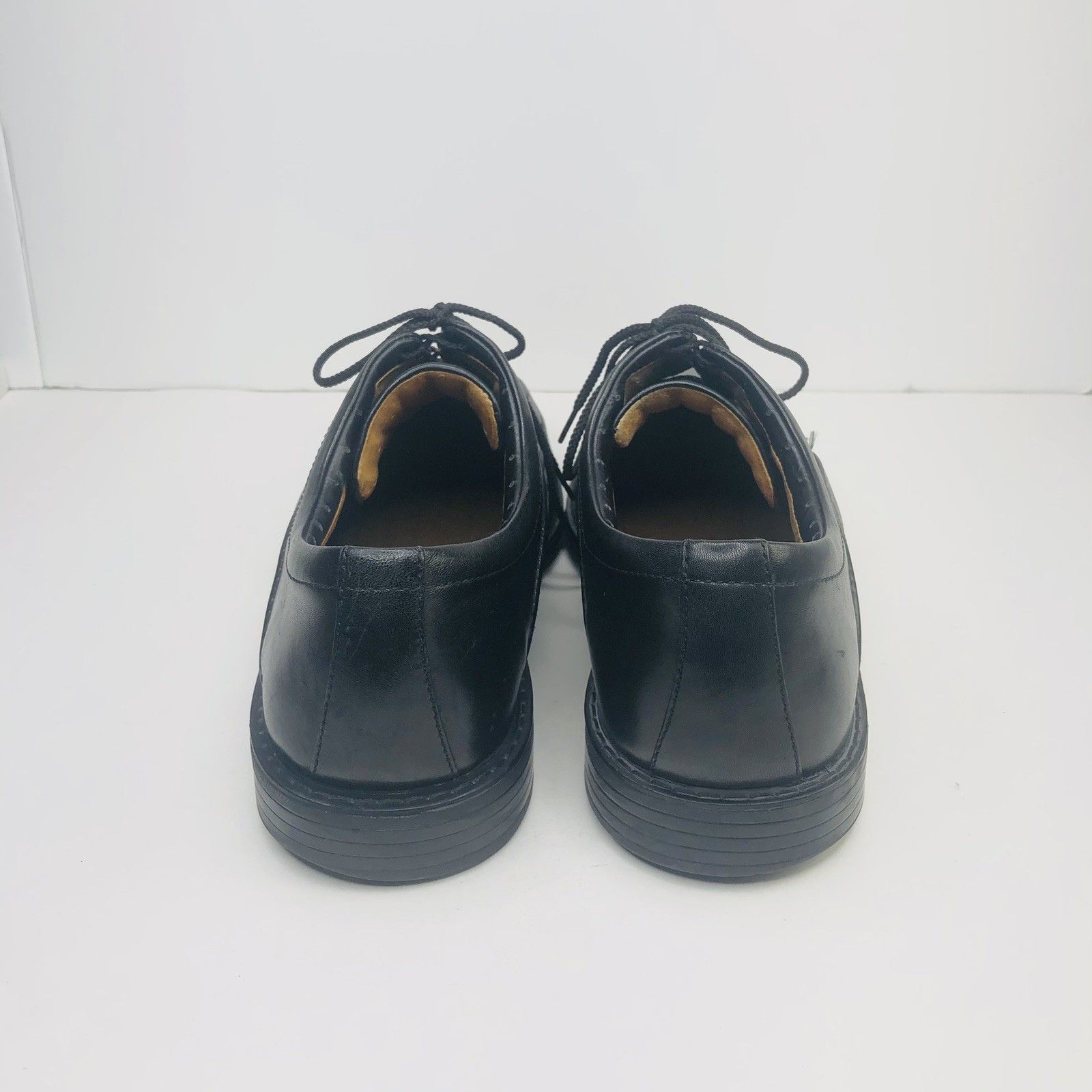 Clarks Clark Unstructured Black Leather Mens Shoes 12W career Size US 12 / EU 45 - 4 Thumbnail
