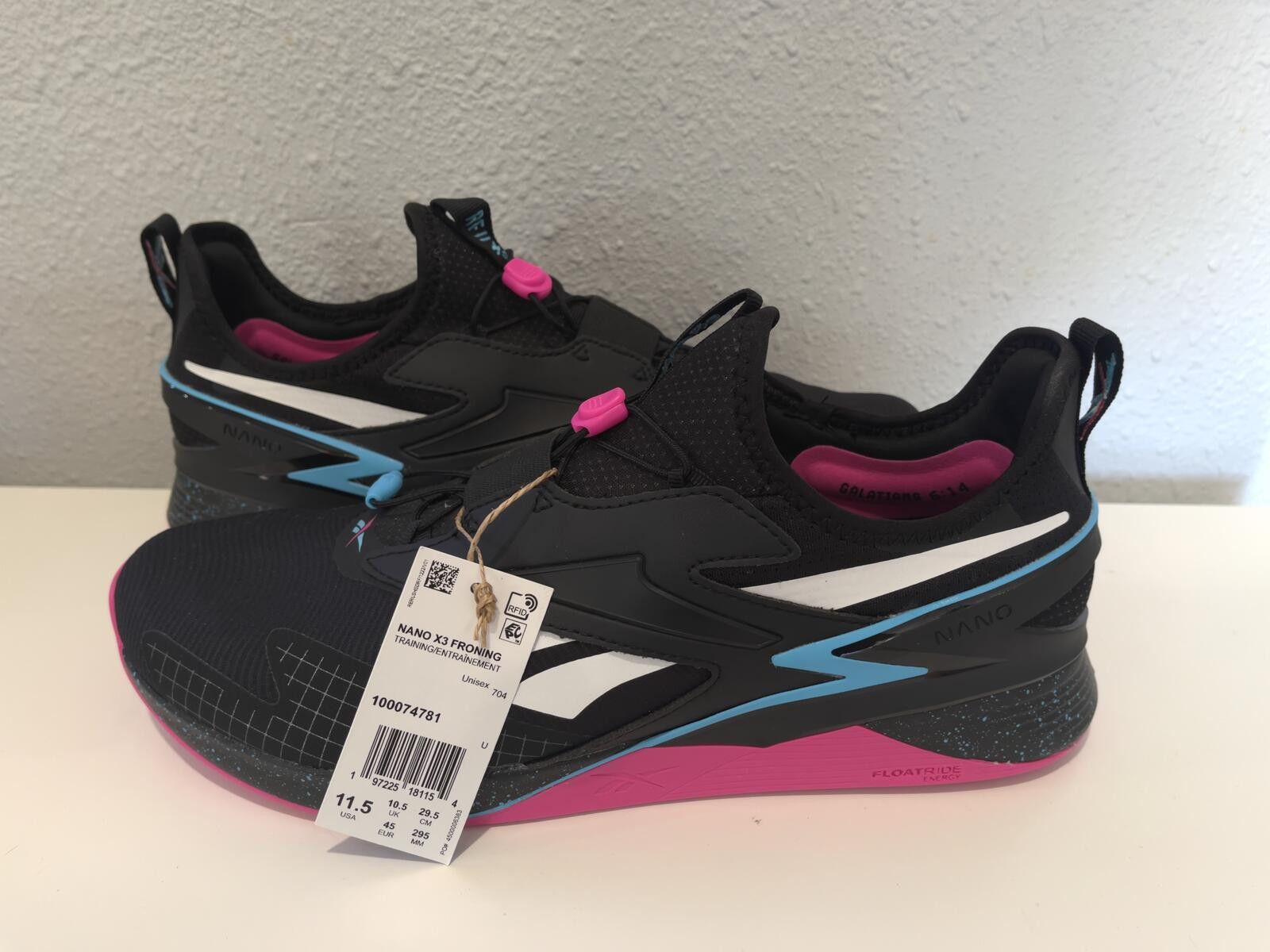 Reebok en Reebok Nano X3 Froning Training Shoes Black Pink White Size US 9 / EU 42 - 1 Thumbnail
