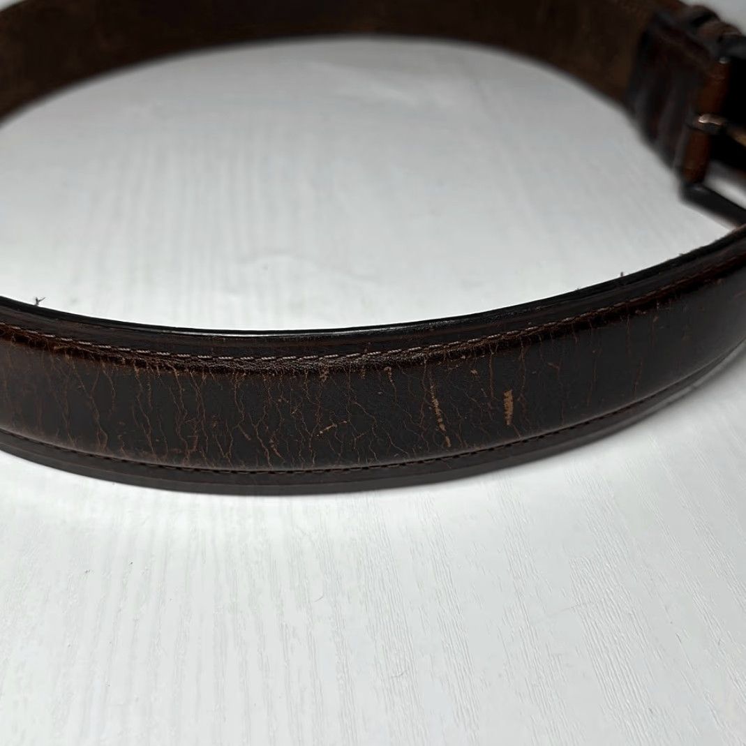 Vintage Columbia Belt Mens Double Loop Casual Dress with Single Prong Buckle for Jeans Khakis 36 Brown Brown 43” Belt Size US 36 / EU 52 - 7 Thumbnail