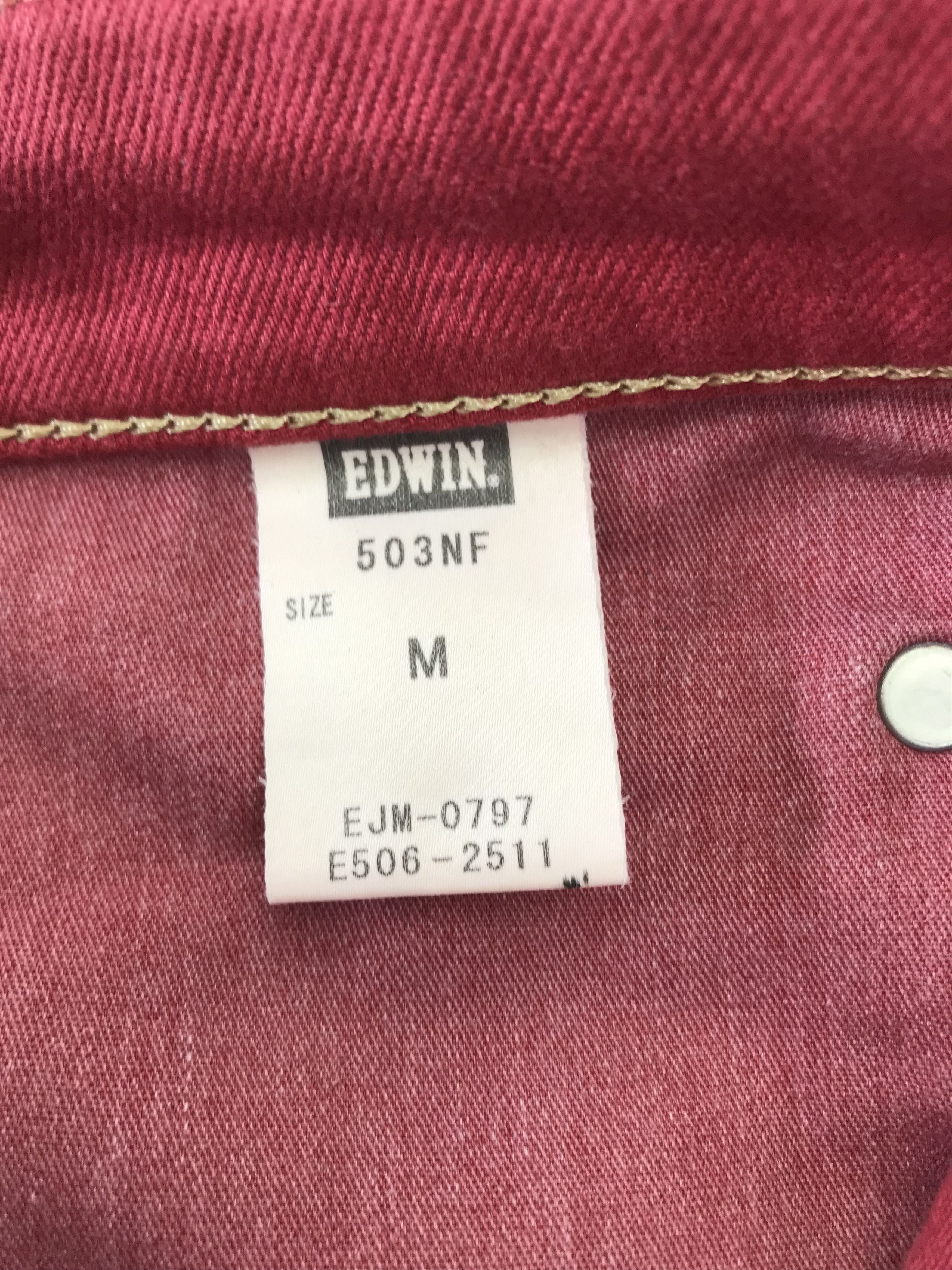 Edwin Vintage Edwin 503 Red Jeans Size US 32 / EU 48 - 10 Thumbnail