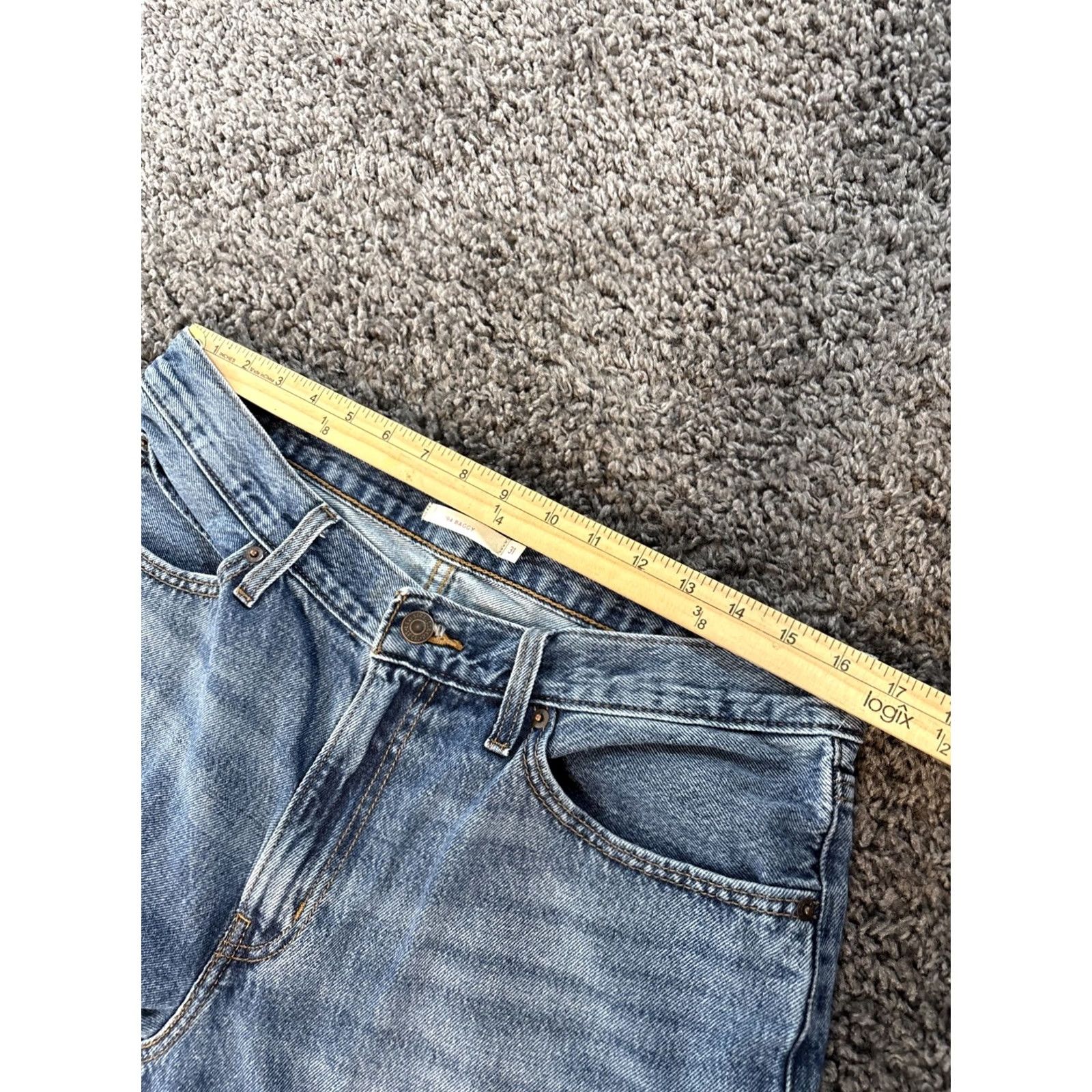 Levi's VINTAGE Levi's Baggy Jeans Womens 31x30 Denim Blue Wide-Leg 90s Retro Relaxed Mens Womens? Size 24" / US 00 / IT 34 - 4 Thumbnail