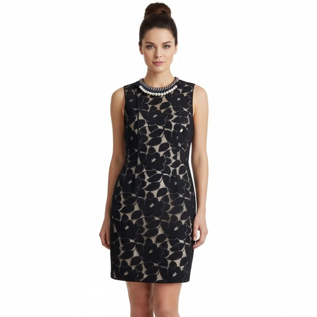 3.1 Phillip Lim 3.1 Phillip Lim Black Printed Lace&Beaded Mini Dress, XS/US2 Size XS / US 0-2 / IT 36-38 - 5 Thumbnail