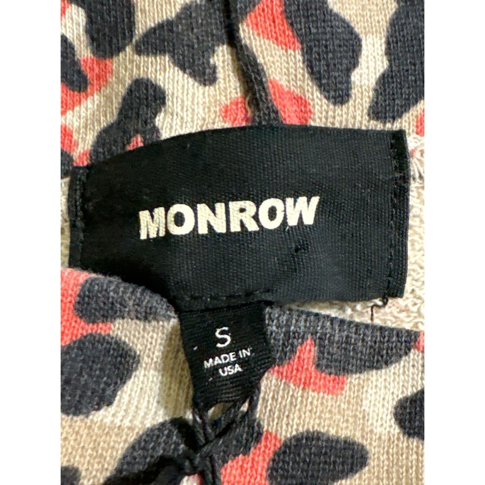 MONROW Monrow Orange Leopard Print New Drawstring Joggers Small Size 28" / US 6 / IT 42 - 4 Thumbnail