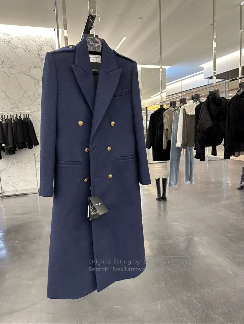 Saint Laurent Paris Saint Laurent Paris Double-Breasted Long Cashmere Coat Size XS / US 0-2 / IT 36-38 - 1 Thumbnail