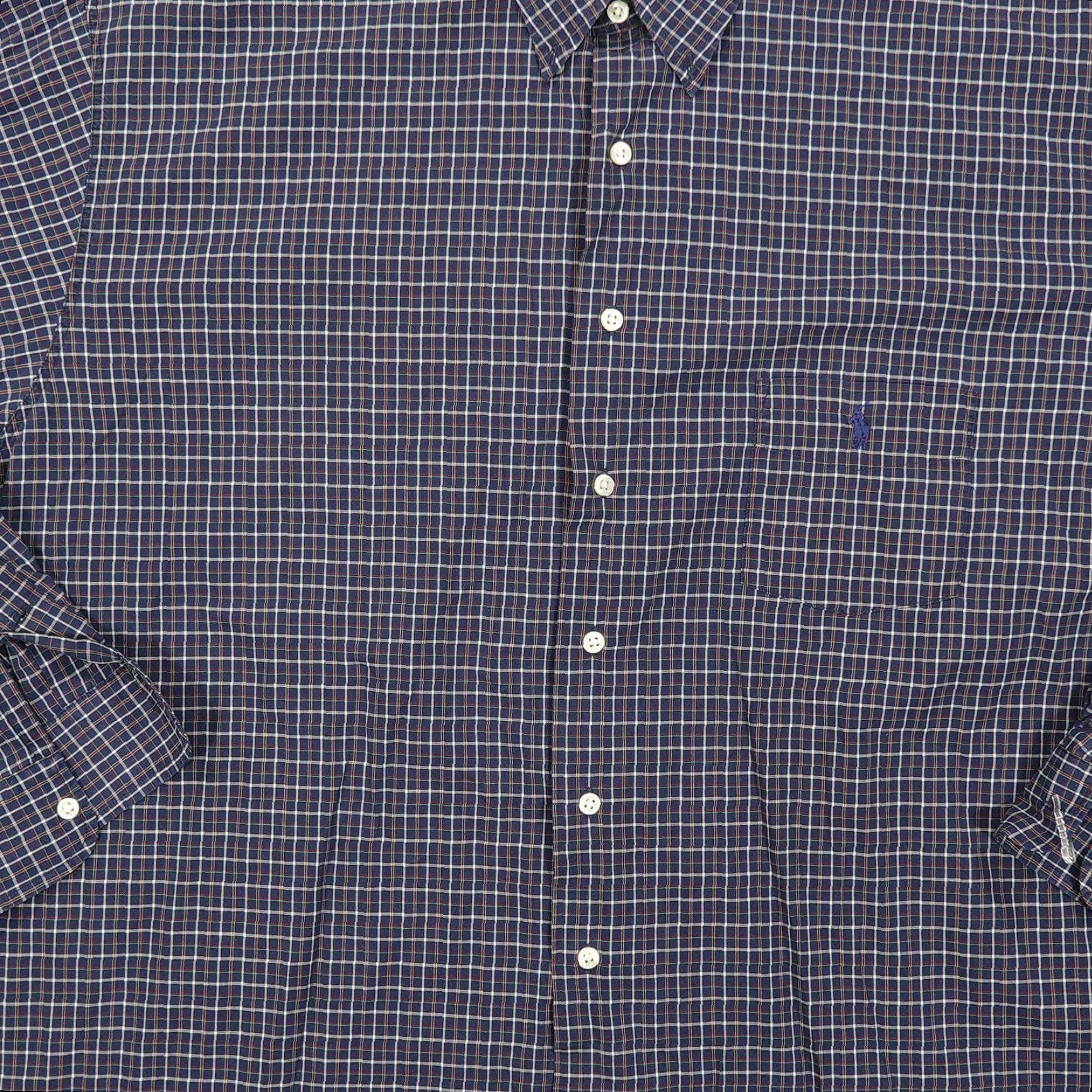 Ralph Lauren Ralph Lauren Shirt Mens Big 2X Blue Check Long Sleeve Button-Down Pony Size US XXL / EU 58 / 5 - 2 Thumbnail