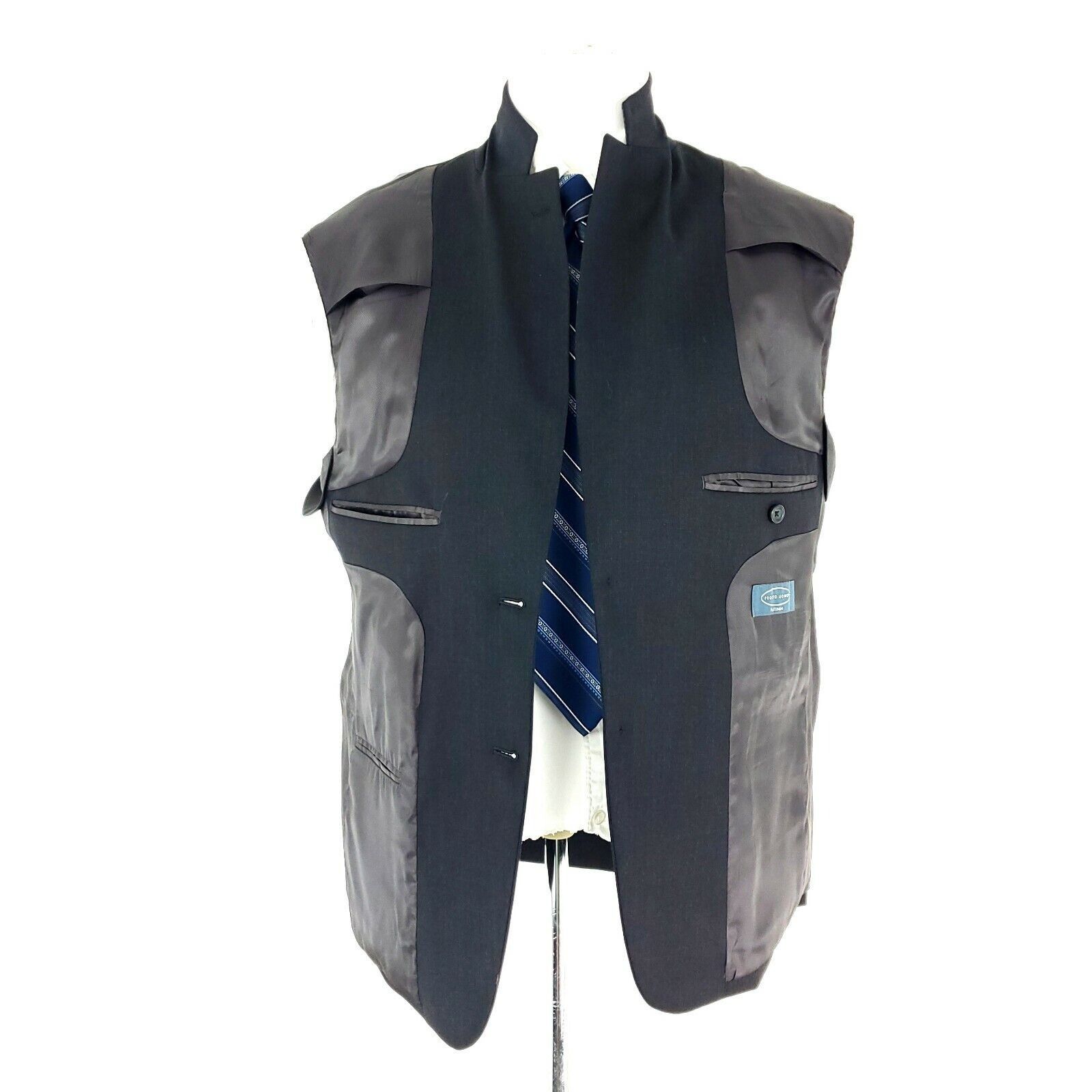 Pronto Uomo NEW Pronto Uomo Wool 2 Button Blazer 40R Charcoal Gray Sport Size 40R - 11 Thumbnail