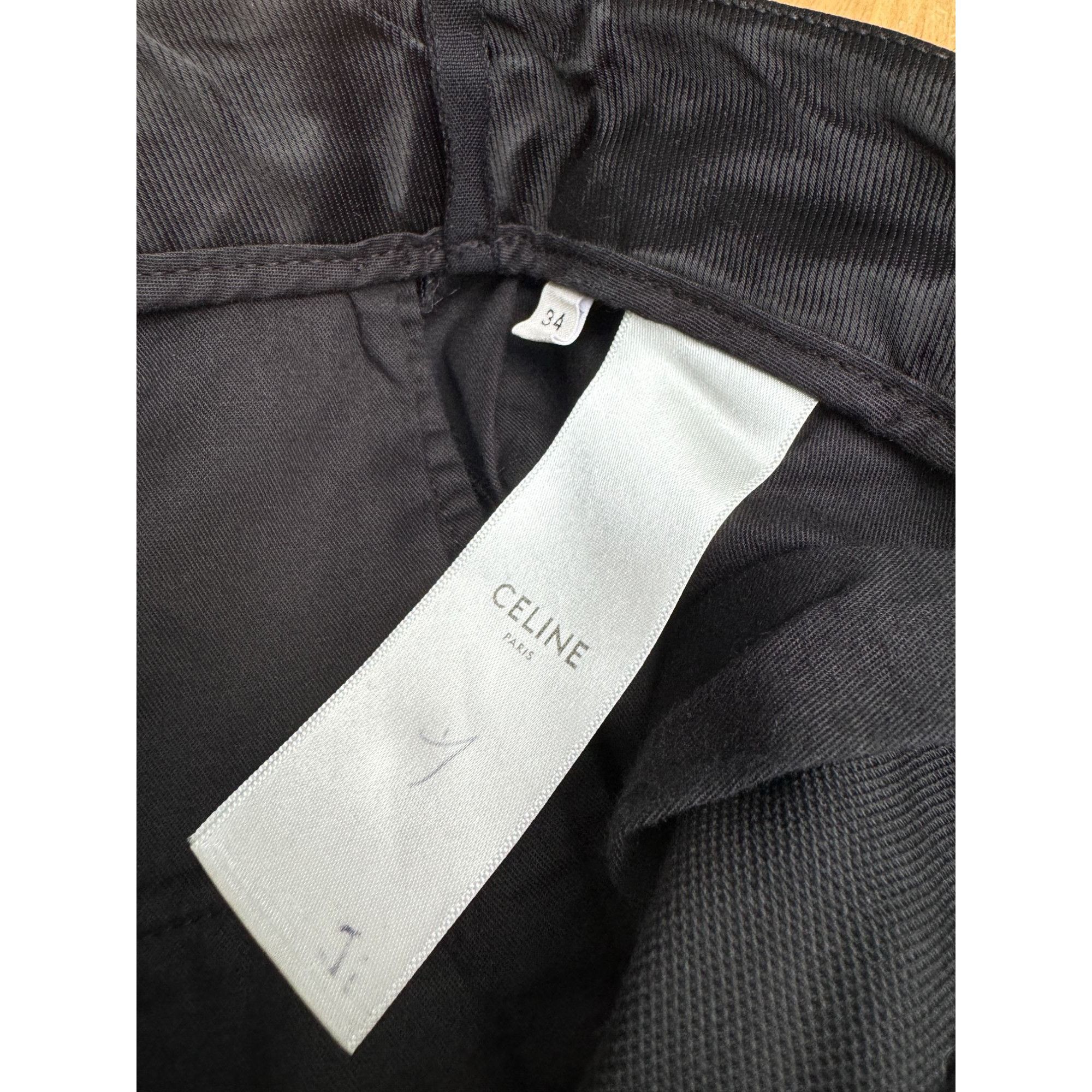 Celine Black Wool High-Waist Trousers Size 24" / US 00 / IT 34 - 5 Thumbnail