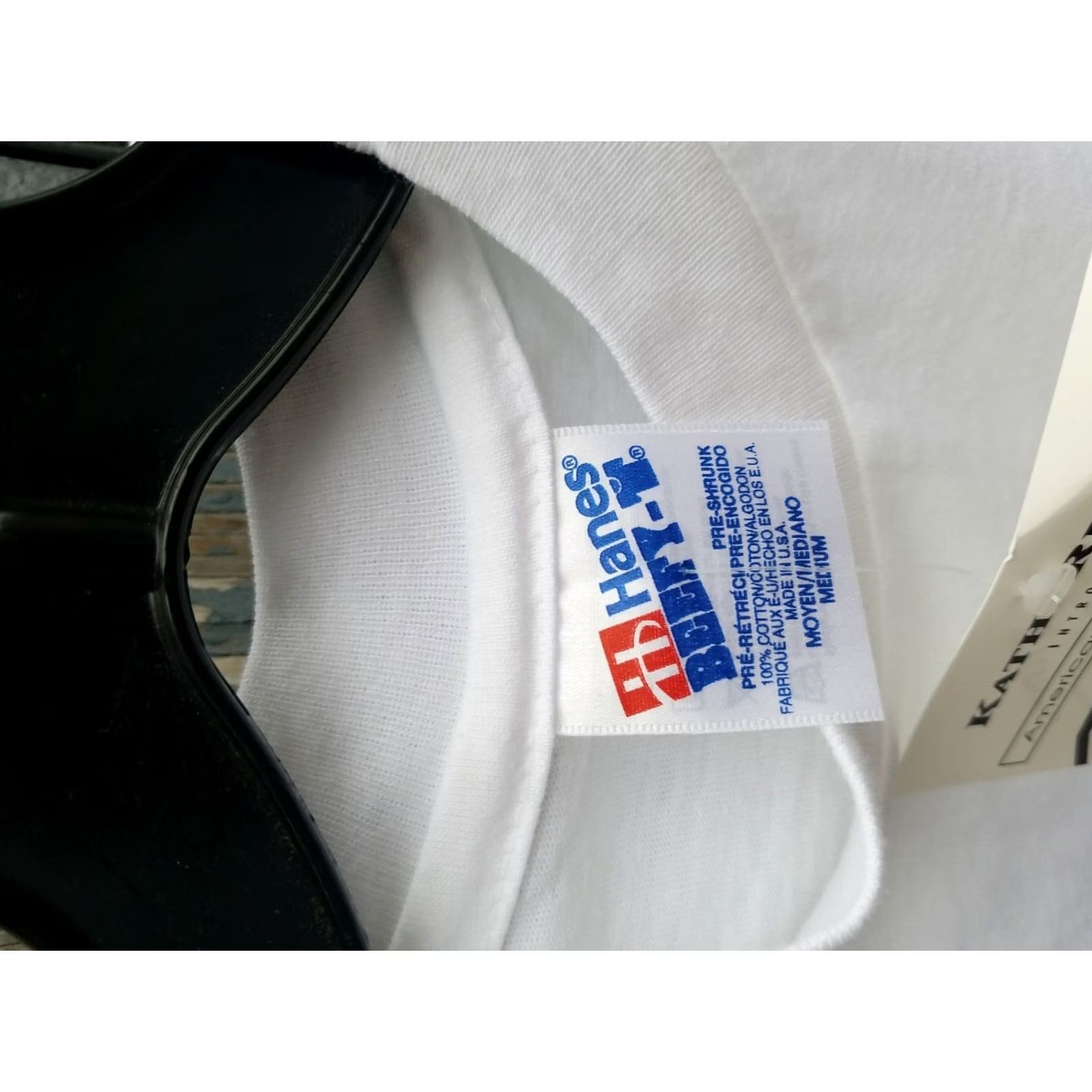 Hanes VINTAGE American Dance Classics New York 1961 Broadway Shirt Medium Kathy Renna Mens White Cotton Logo Band Music 90s Shirt Size US M / EU 48-50 / 2 - 3 Thumbnail