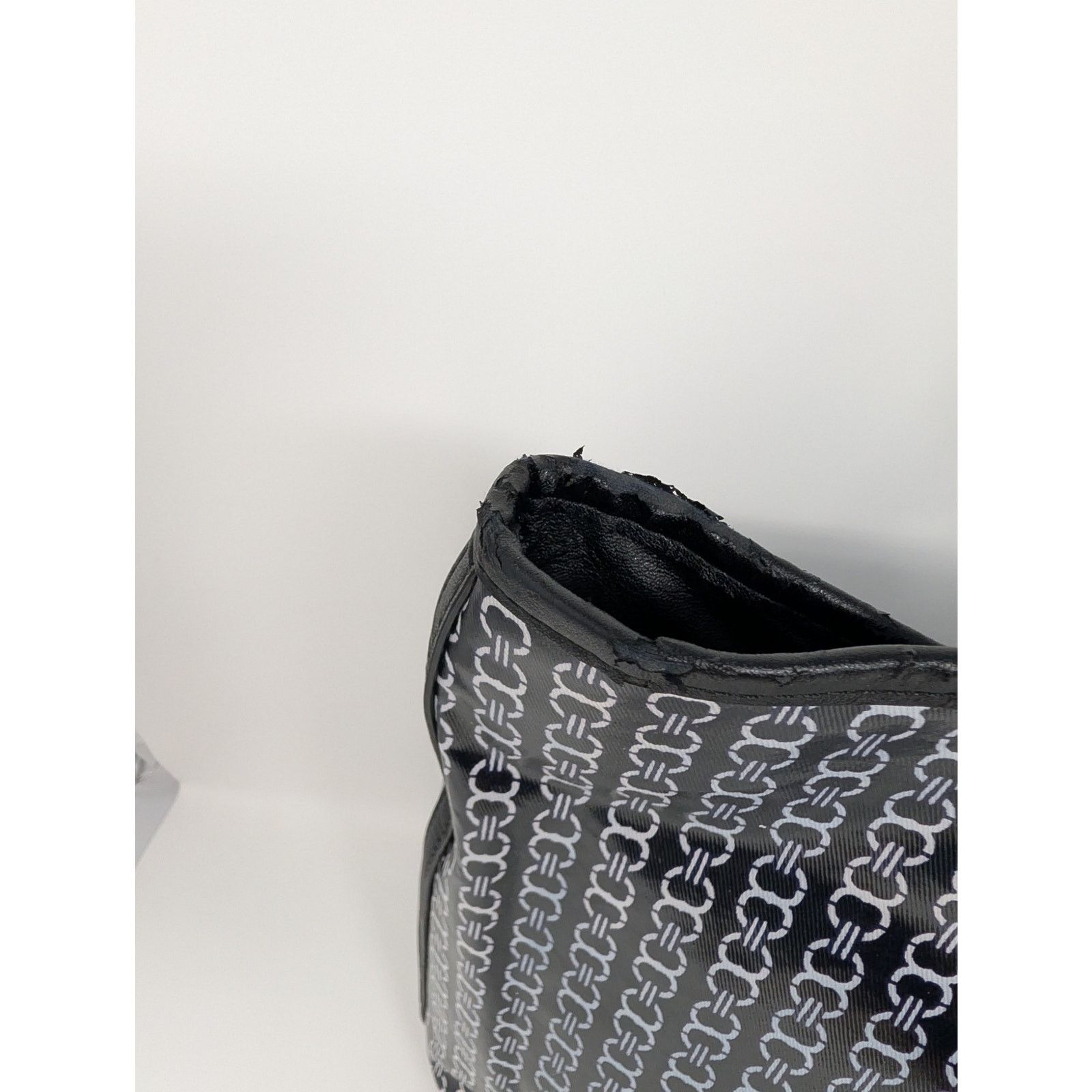 Tory Burch Tory Burch Gemini Link Tote Black Logo Print Coated Canvas Size ONE SIZE - 8 Thumbnail